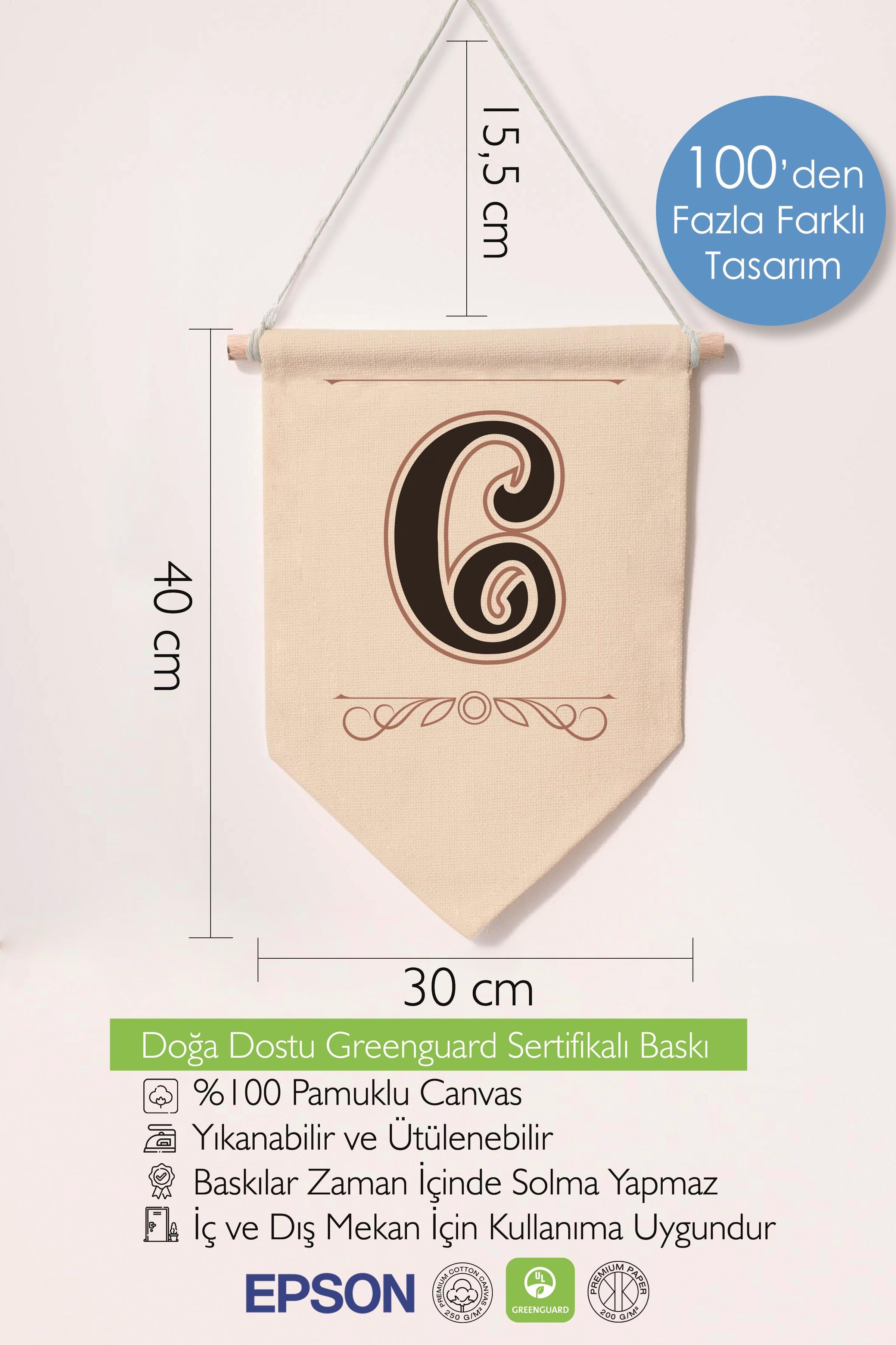 Çocuk Odası Dekor, Duvar Süsü, Ahşap Bebek Odası Dekor, Canvas Flama, Kahverengi C Harfi