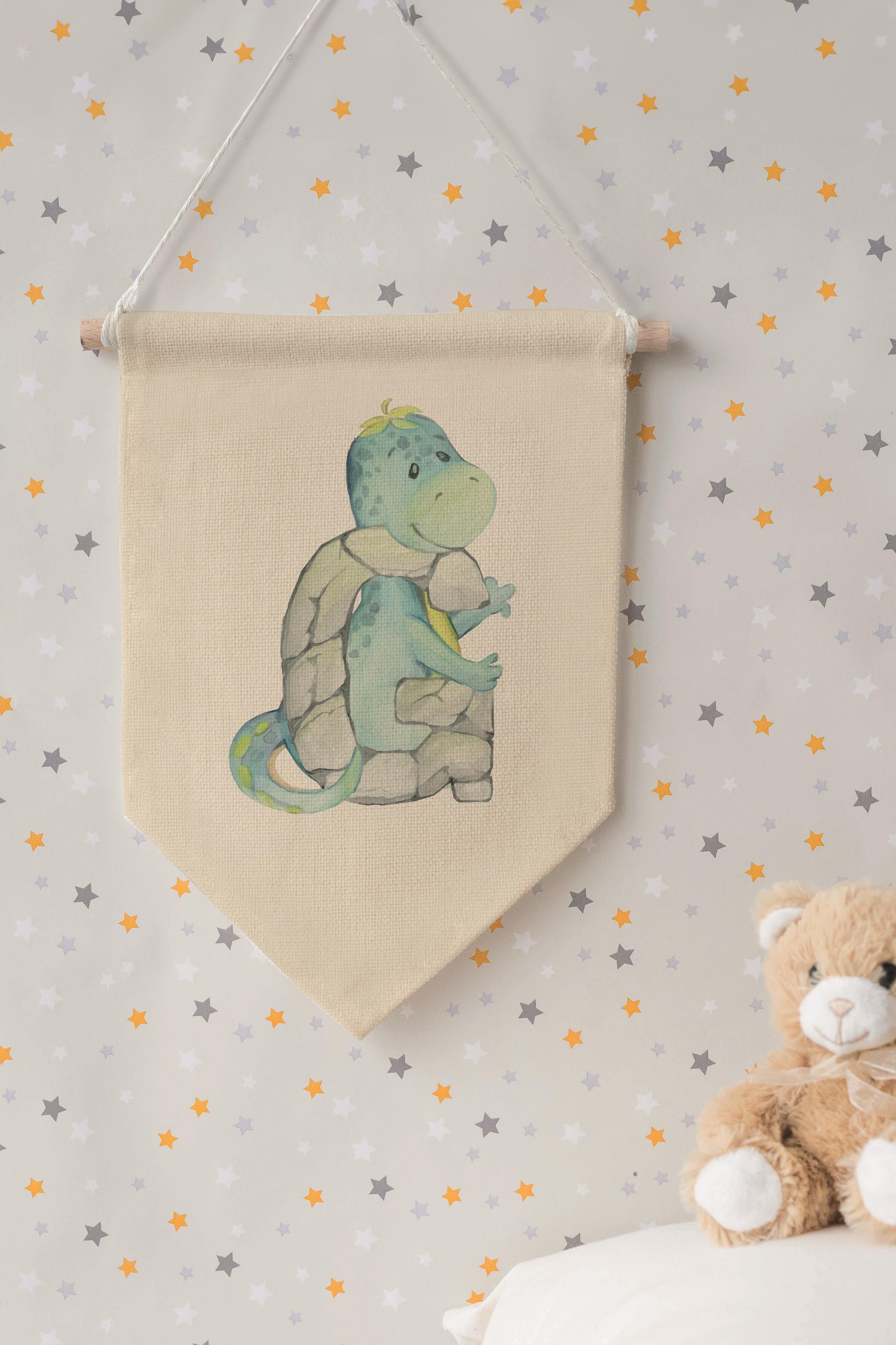 Çocuk Odası Dekor, Duvar Süsü, Ahşap Bebek Odası Dekor, Canvas Flama, Safari ve Hayvanlı G Harfi