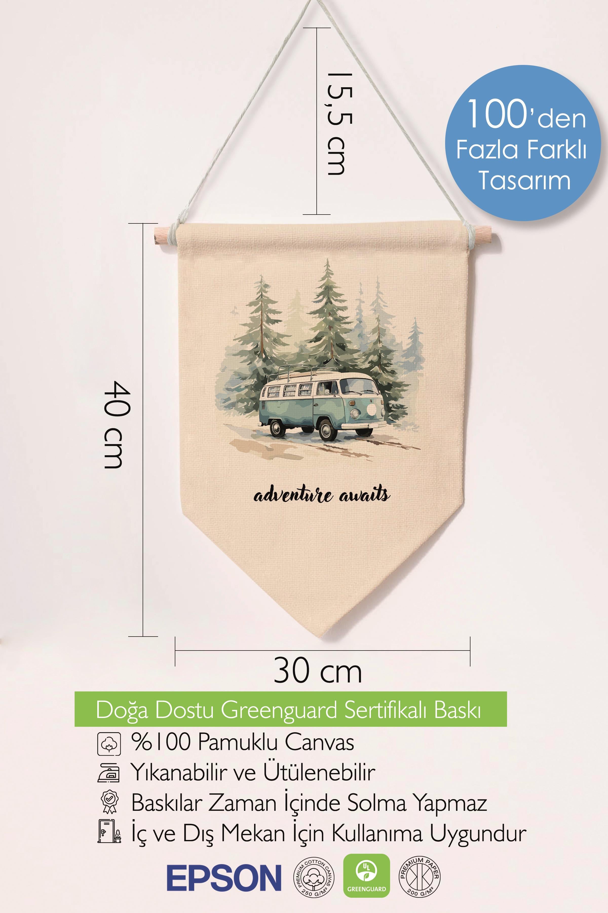 Çocuk Odası Dekor, Duvar Süsü, Ahşap Bebek Odası Dekor, Canvas Flama, Suluboya Orman ve Woswos