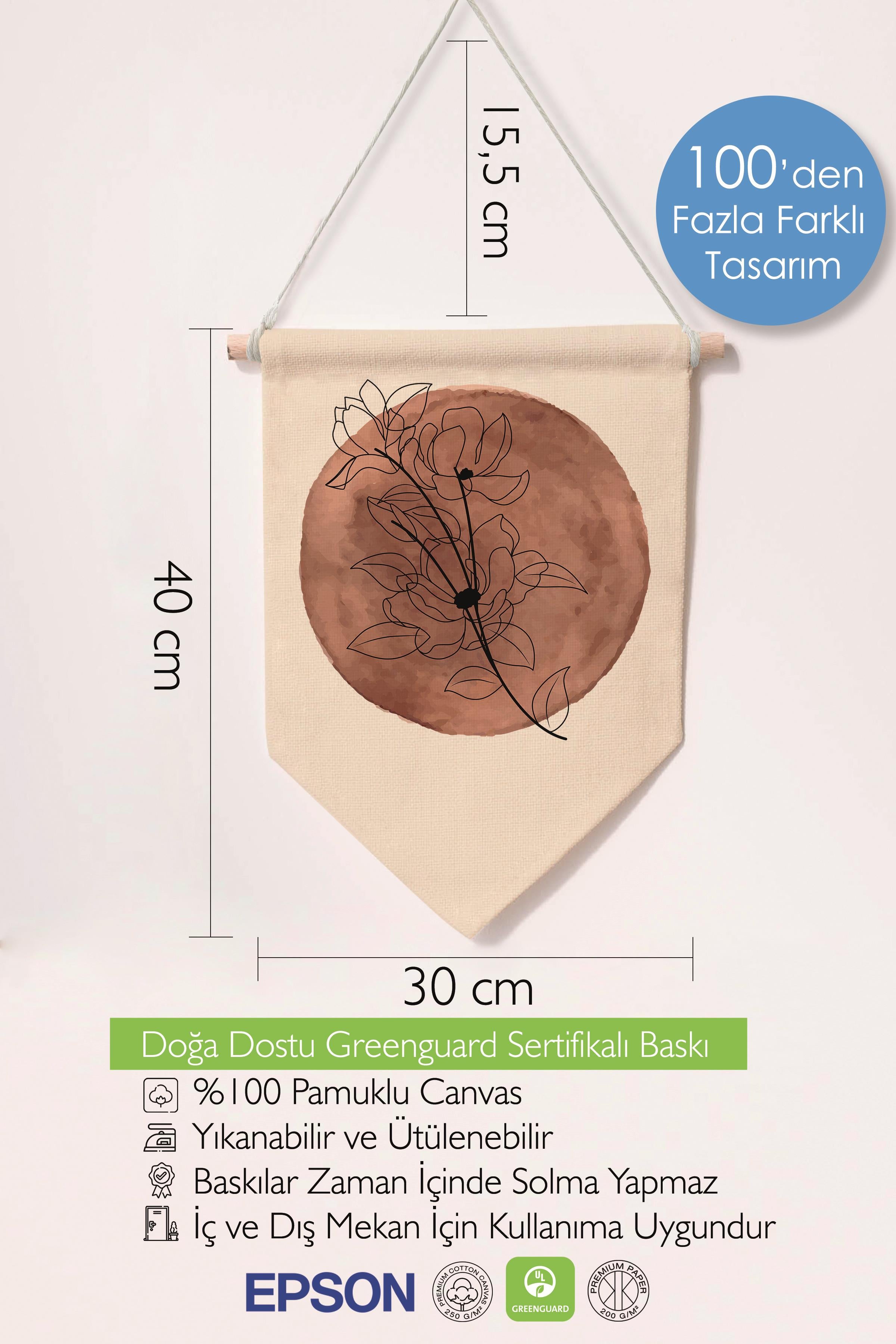 Çocuk Odası Dekor, Duvar Süsü, Ahşap Bebek Odası Dekor, Canvas Flama, Suluboya Güneş - Sarı