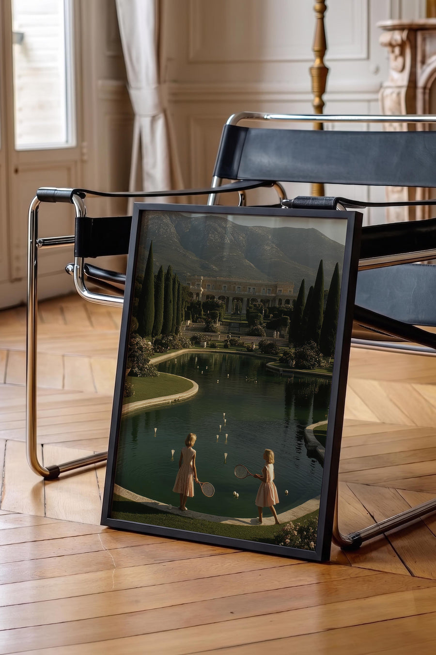 Çocuklar ve Tenis Old Money Poster – Siyah Çerçeveli Tablo