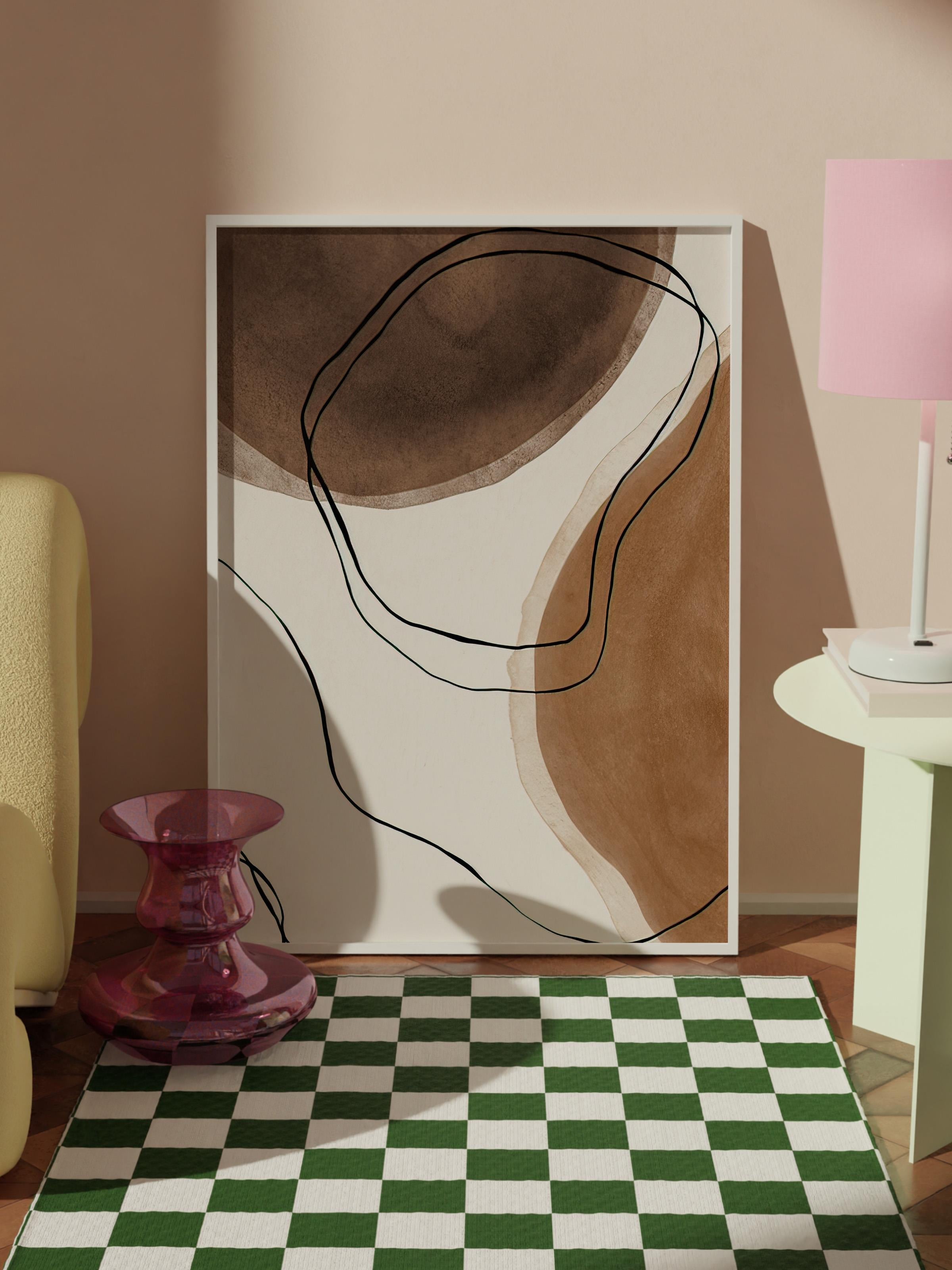 Coffee Art No1 Çerçeveli Tablo, Beyaz Çerçeve ve Poster, Duvar Tablosu Comfort Serisi NO:108334