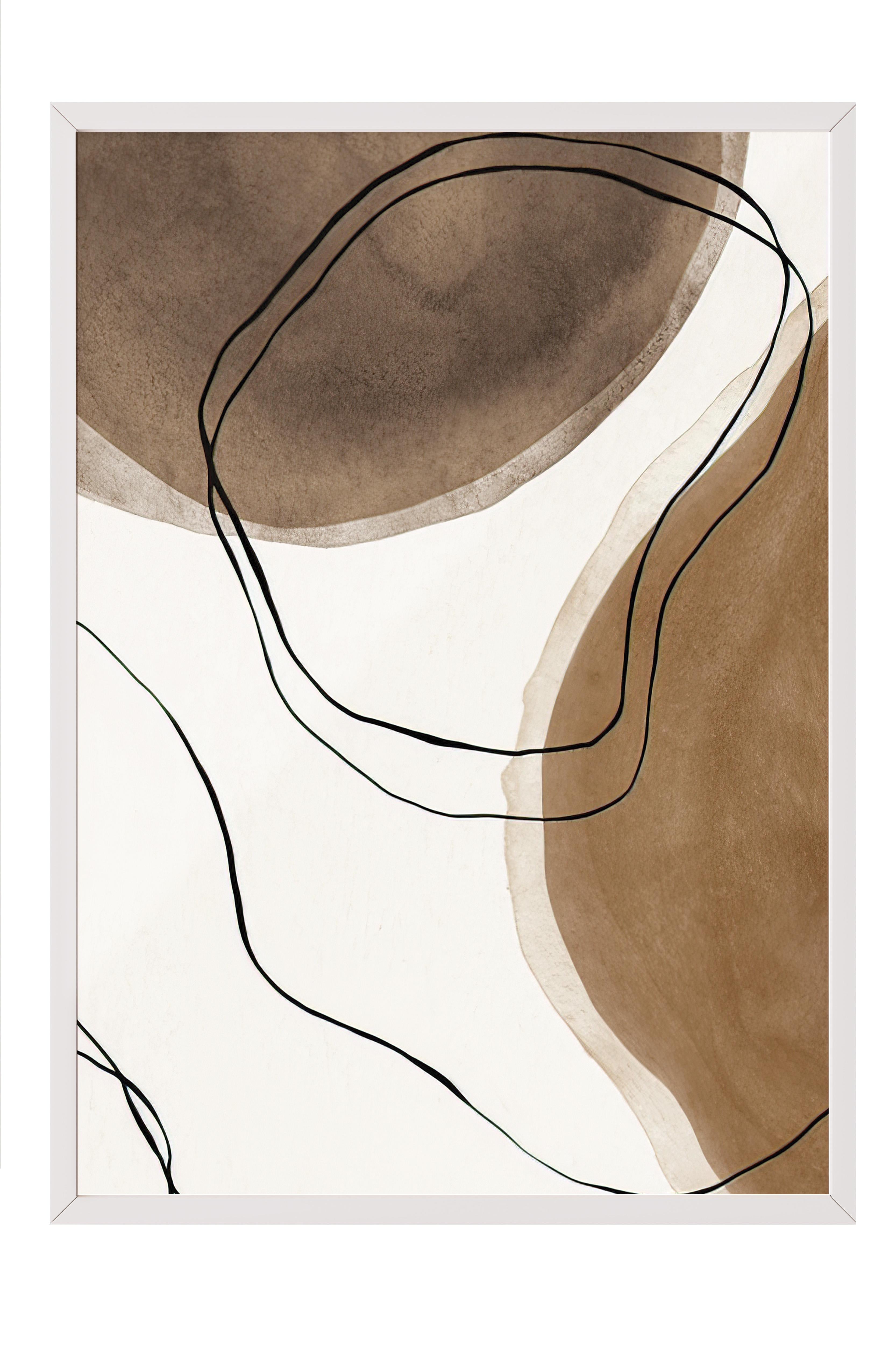 Coffee Art No1 Çerçeveli Tablo, Beyaz Çerçeve ve Poster, Duvar Tablosu Comfort Serisi NO:108334