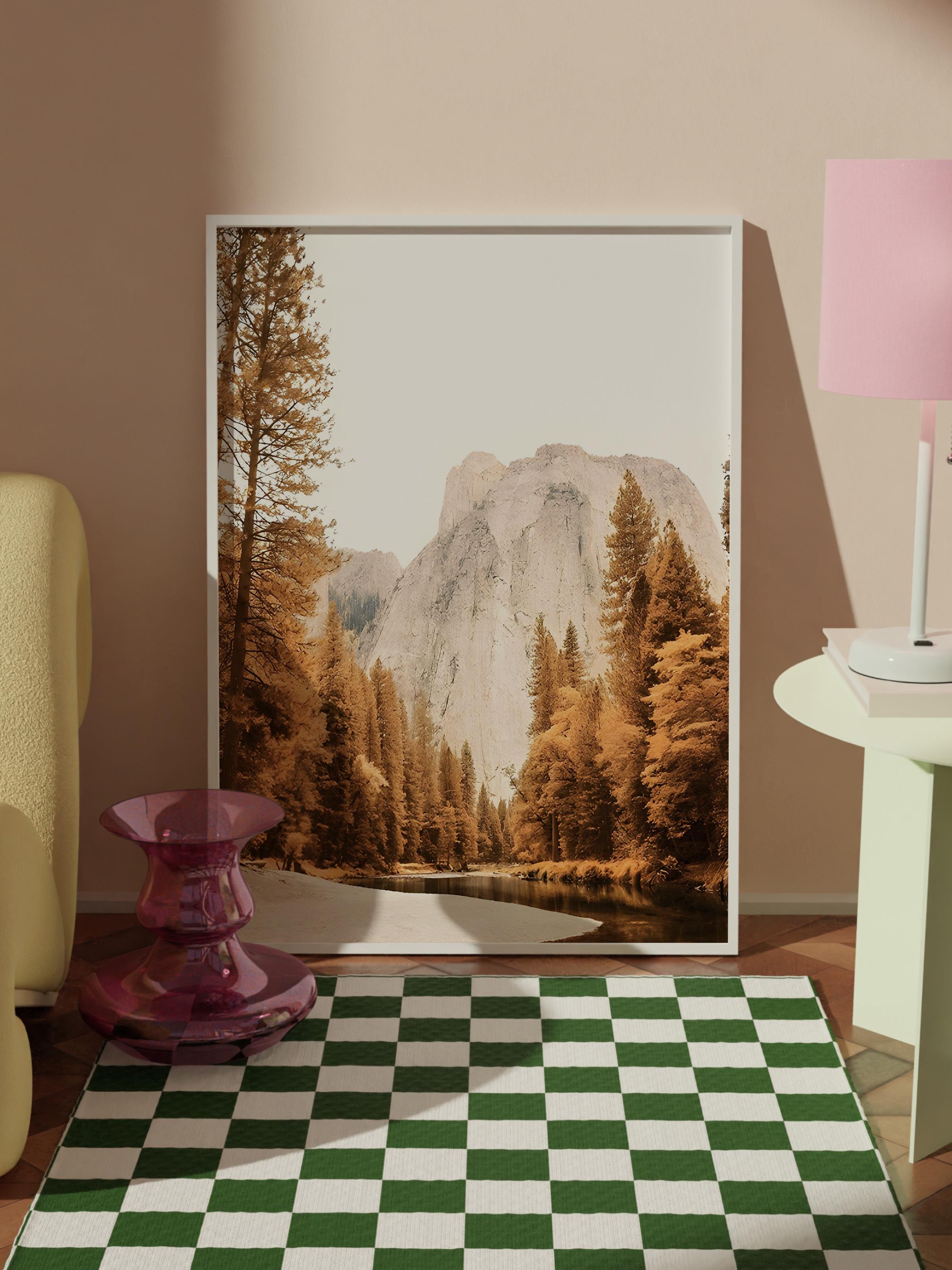 Colourful Yosemite Çerçeveli Tablo, Beyaz Çerçeve ve Poster, Duvar Tablosu Comfort Serisi NO:108346