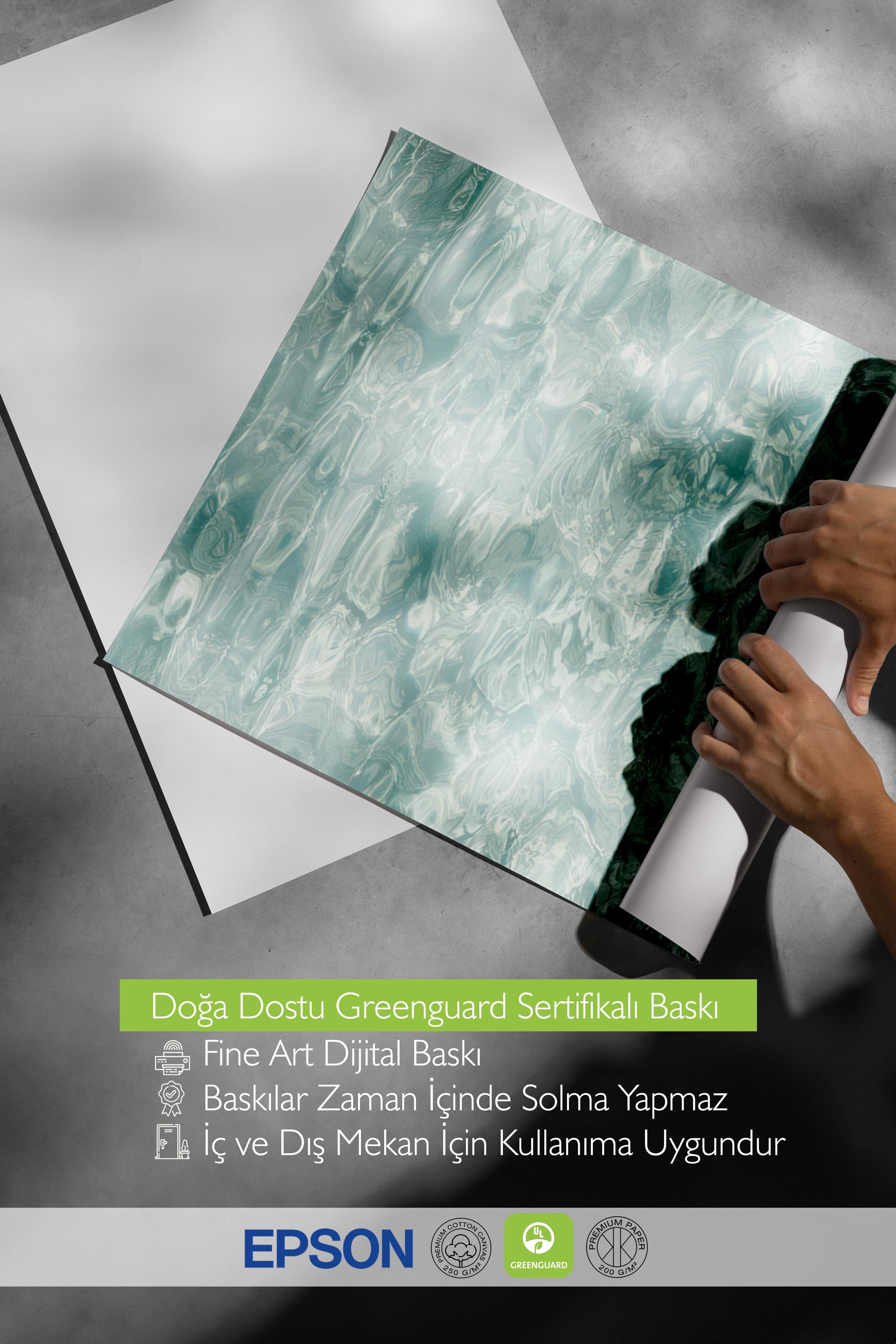 Crystal Water Poster, Çerçevesiz Duvar Posteri, Dikey Duvar Tablosu Comfort Serisi NO:108485