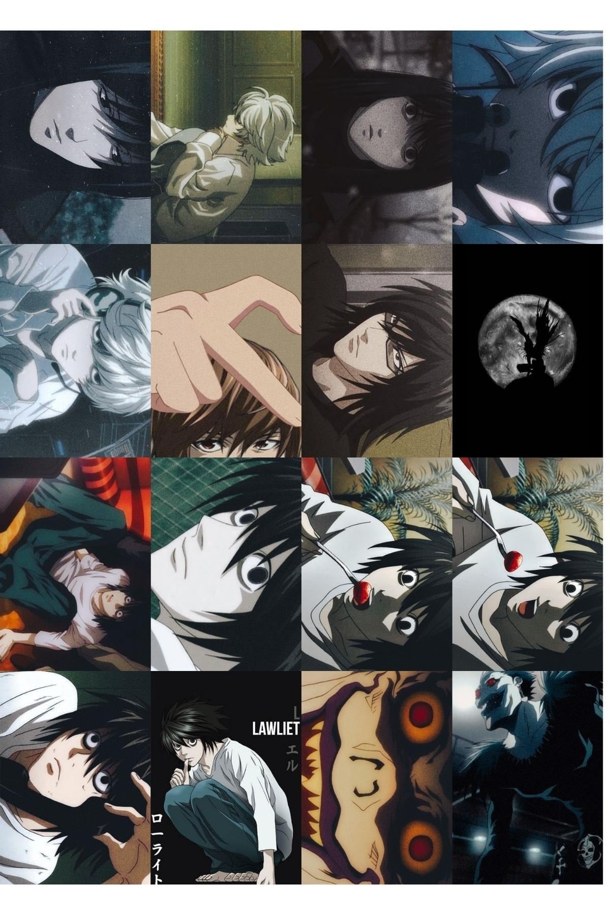 Death Note Poster Seti, Arkası Yapışkanlı 50 Adet Manga Ve Anime Poster Kolaj Seti - Kutulu Set