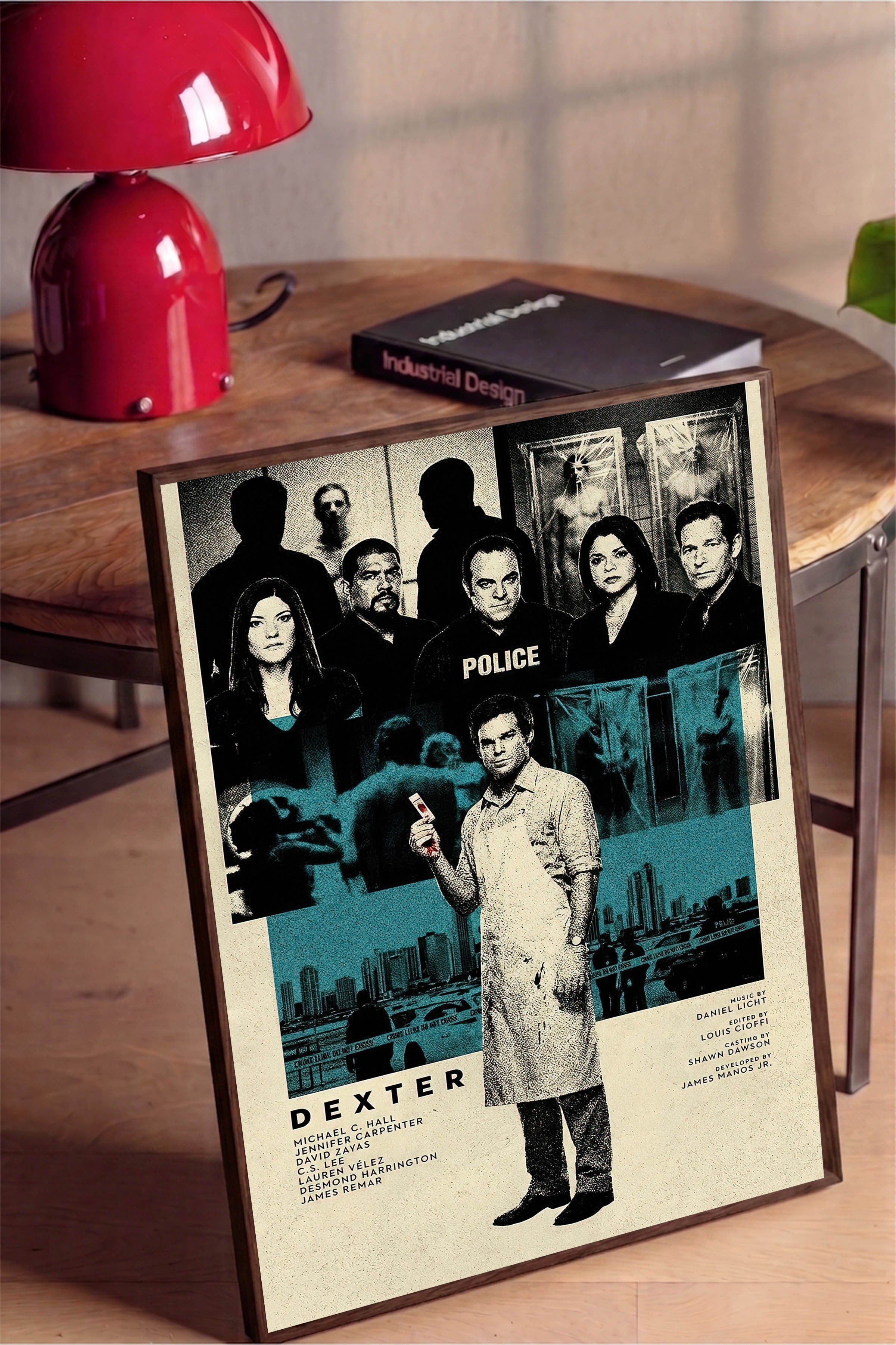 Dexter Kahverengi Çerçeveli Poster, Sinema ve Dizi Tablo, Film Dizi Afişleri NO:112776