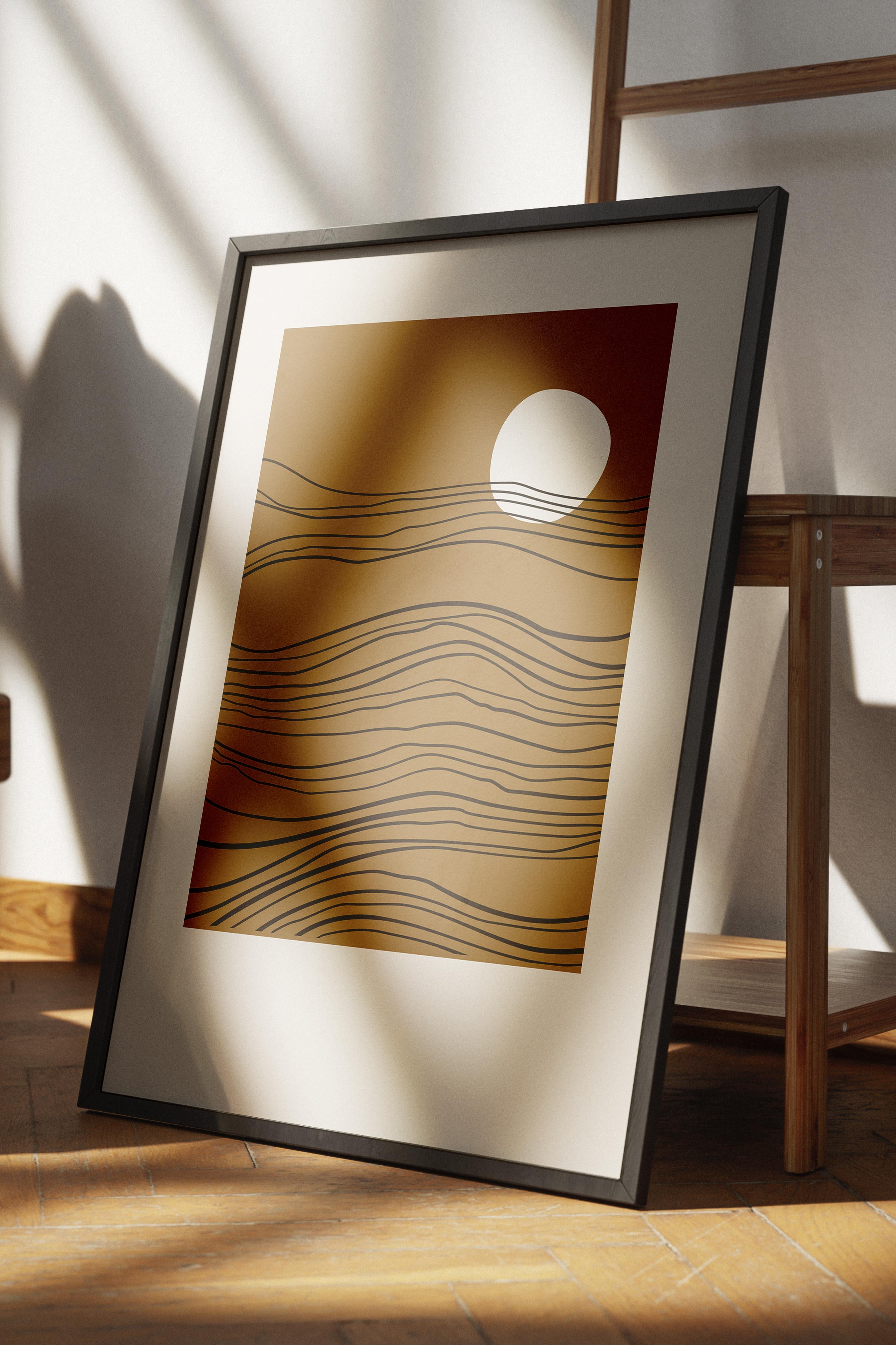 Doğal Tonlar Boho Duvar Dekoru, Çerçevesiz Poster, Çerçevesiz Duvar Tablosu - Fine Art Kağıt