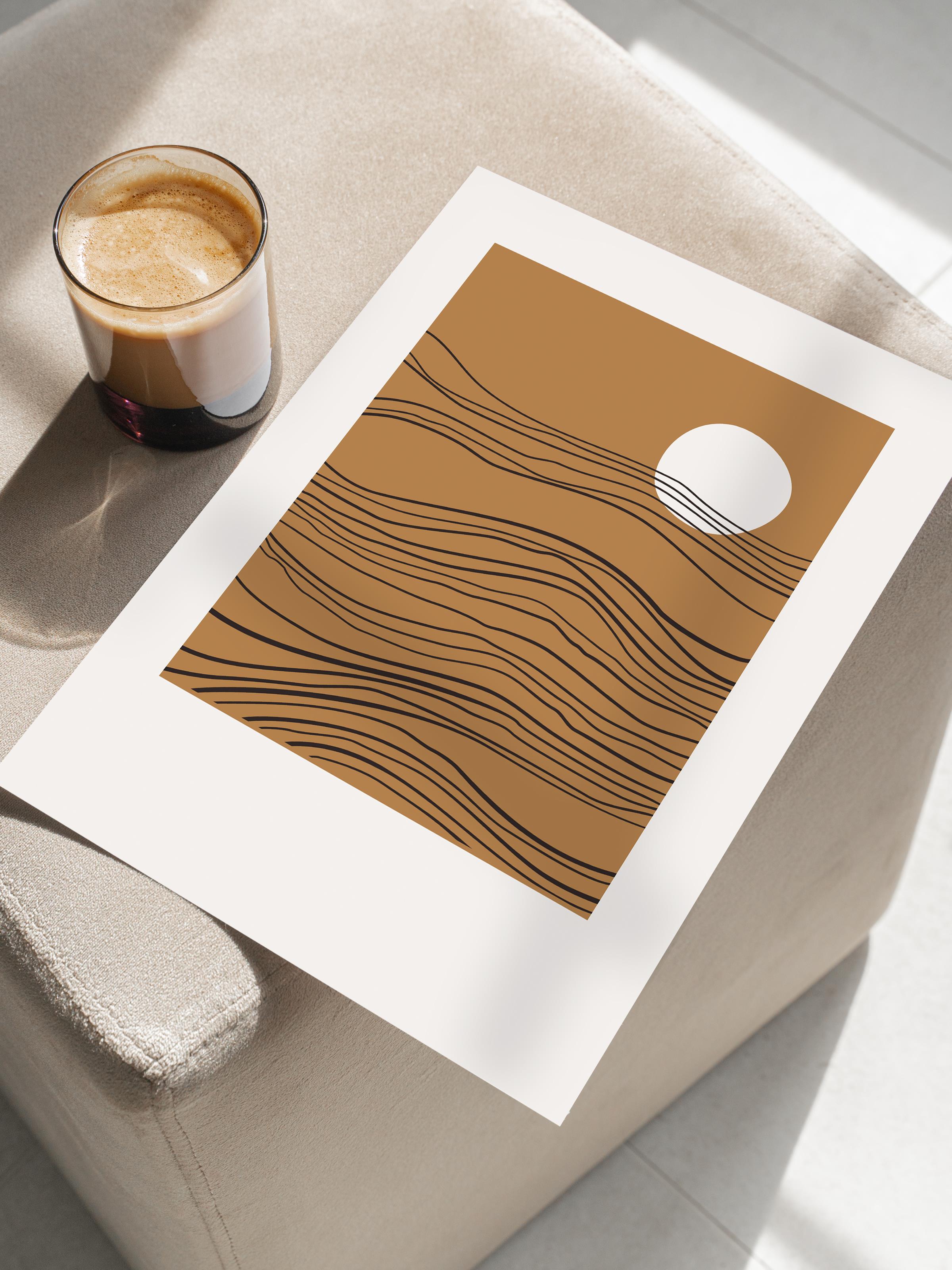 Doğal Tonlar Boho Duvar Dekoru, Çerçevesiz Poster, Çerçevesiz Duvar Tablosu - Fine Art Kağıt