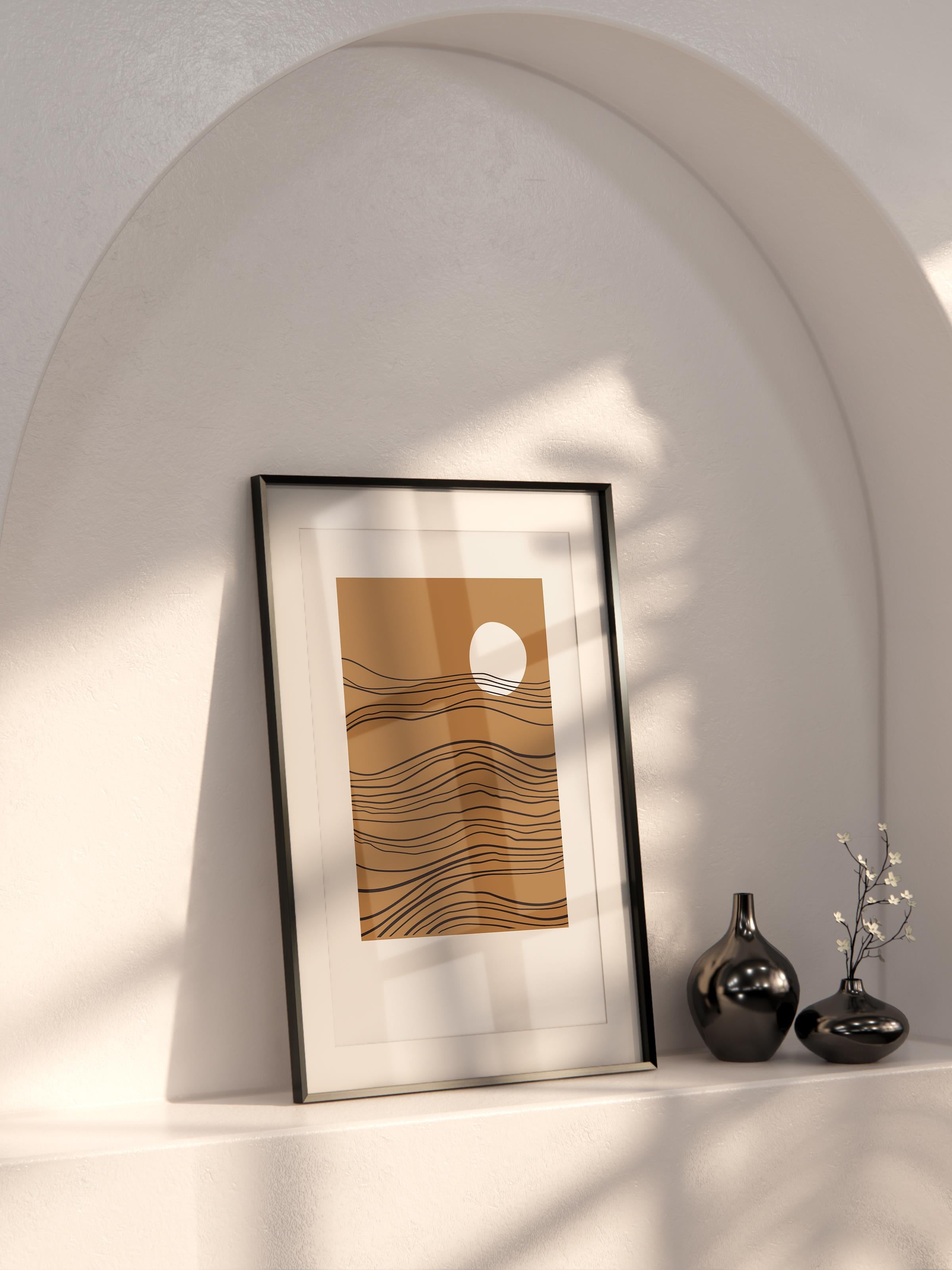 Doğal Tonlar Boho Duvar Dekoru, Çerçevesiz Poster, Çerçevesiz Duvar Tablosu - Fine Art Kağıt