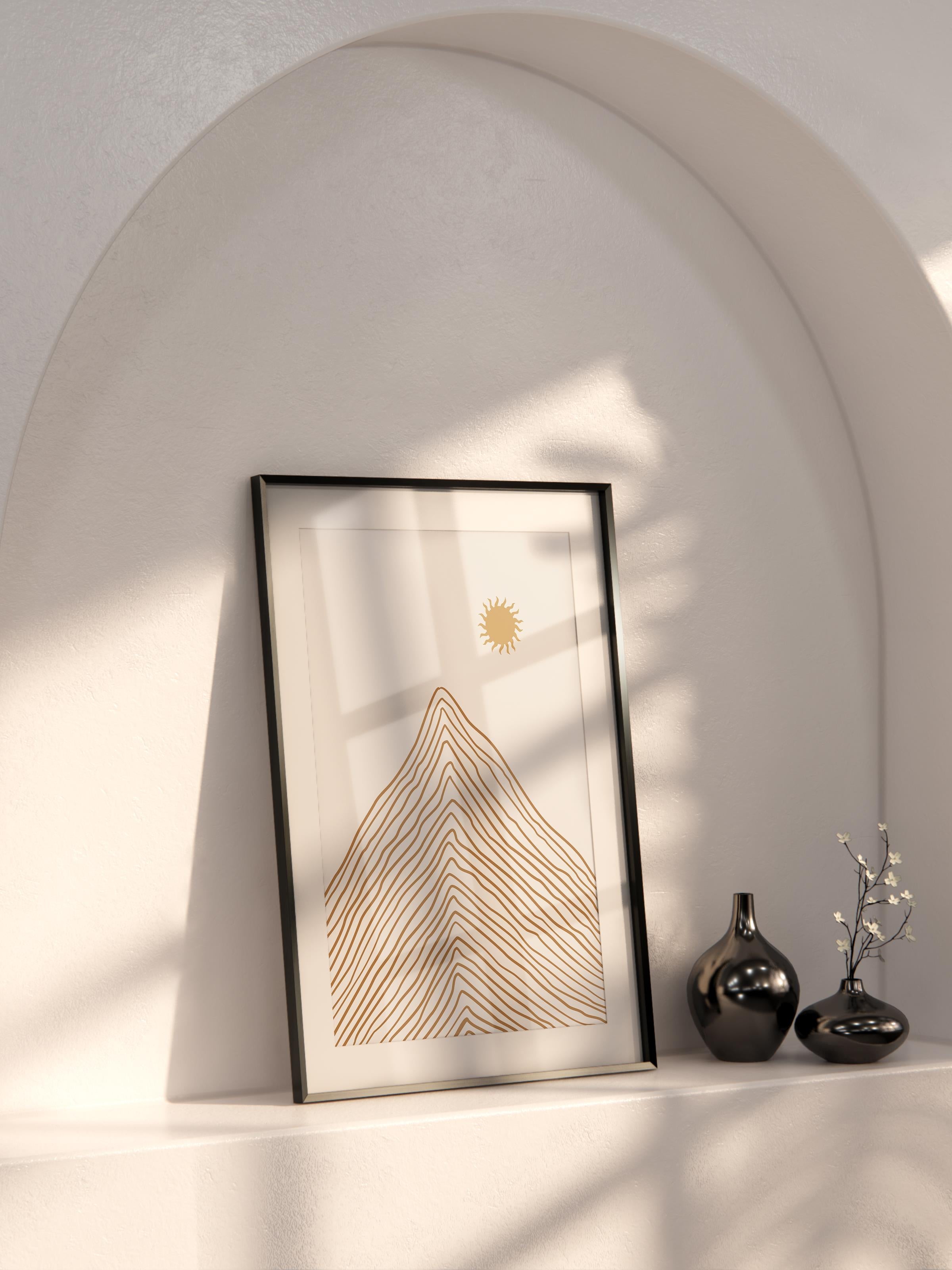Doğal Tonlar Boho Duvar Dekoru, Çerçevesiz Poster, Çerçevesiz Duvar Tablosu - Fine Art Kağıt