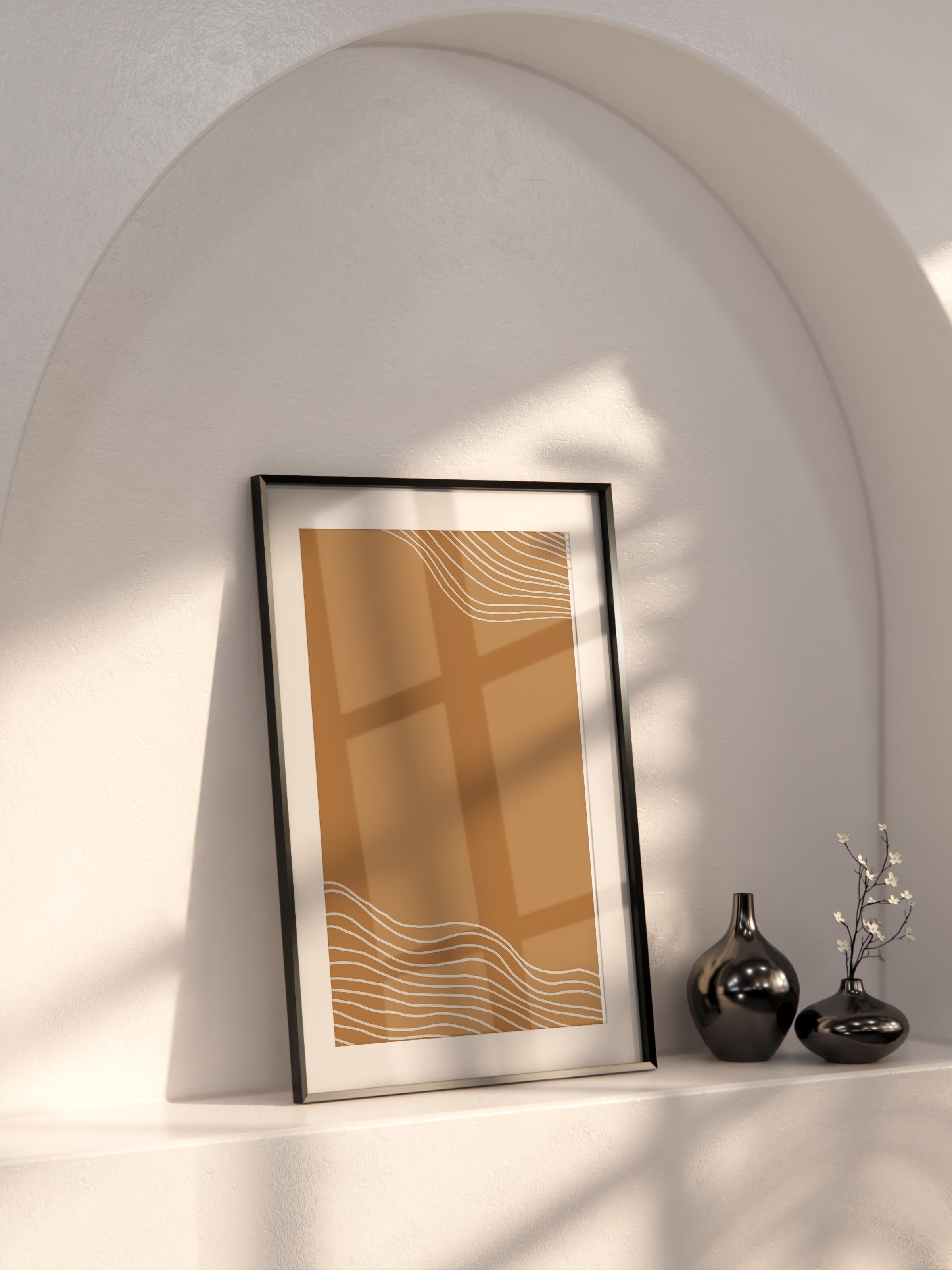 Doğal Tonlar Boho Duvar Dekoru, Çerçevesiz Poster, Çerçevesiz Duvar Tablosu - Fine Art Kağıt