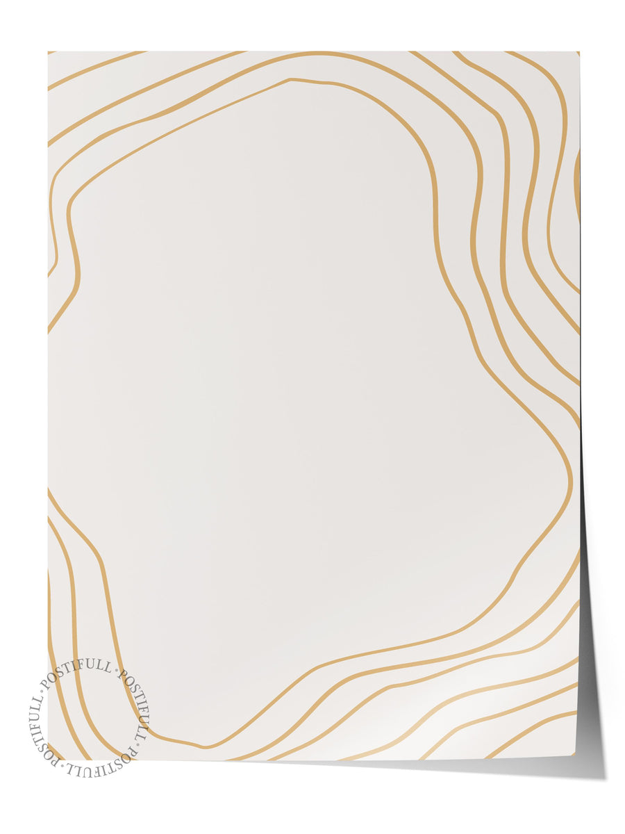 Farklı Tonlarda Soyut Dalga Deseni Çerçevesiz Poster