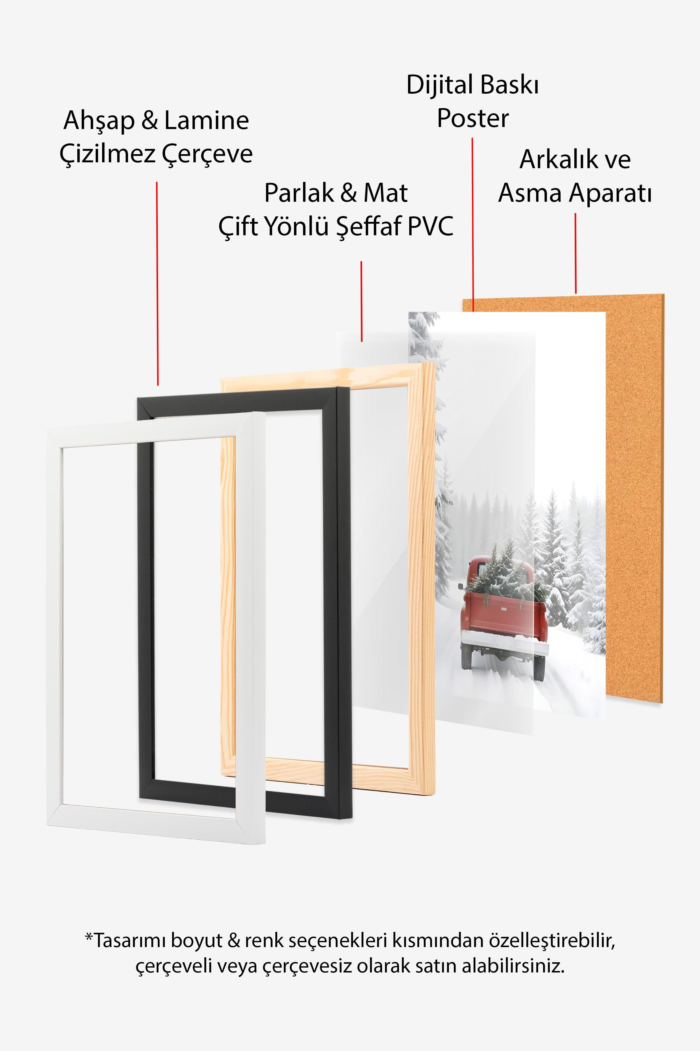 Driving Home for Christmas Yılbaşı Tablo, Duvar Tablosu Comfort Serisi NO:108475