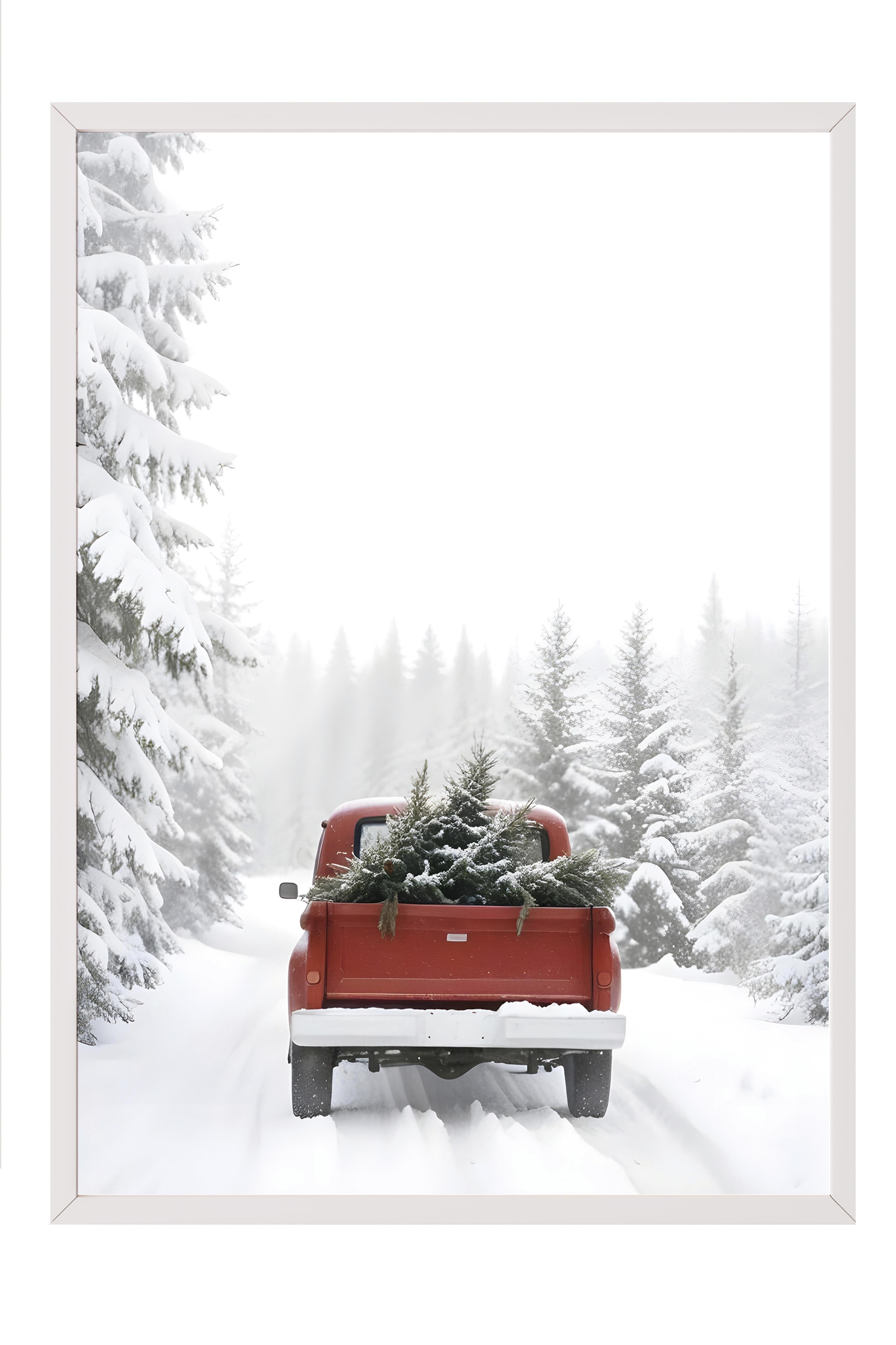 Driving Home for Christmas Yılbaşı Tablo, Duvar Tablosu Comfort Serisi NO:108475