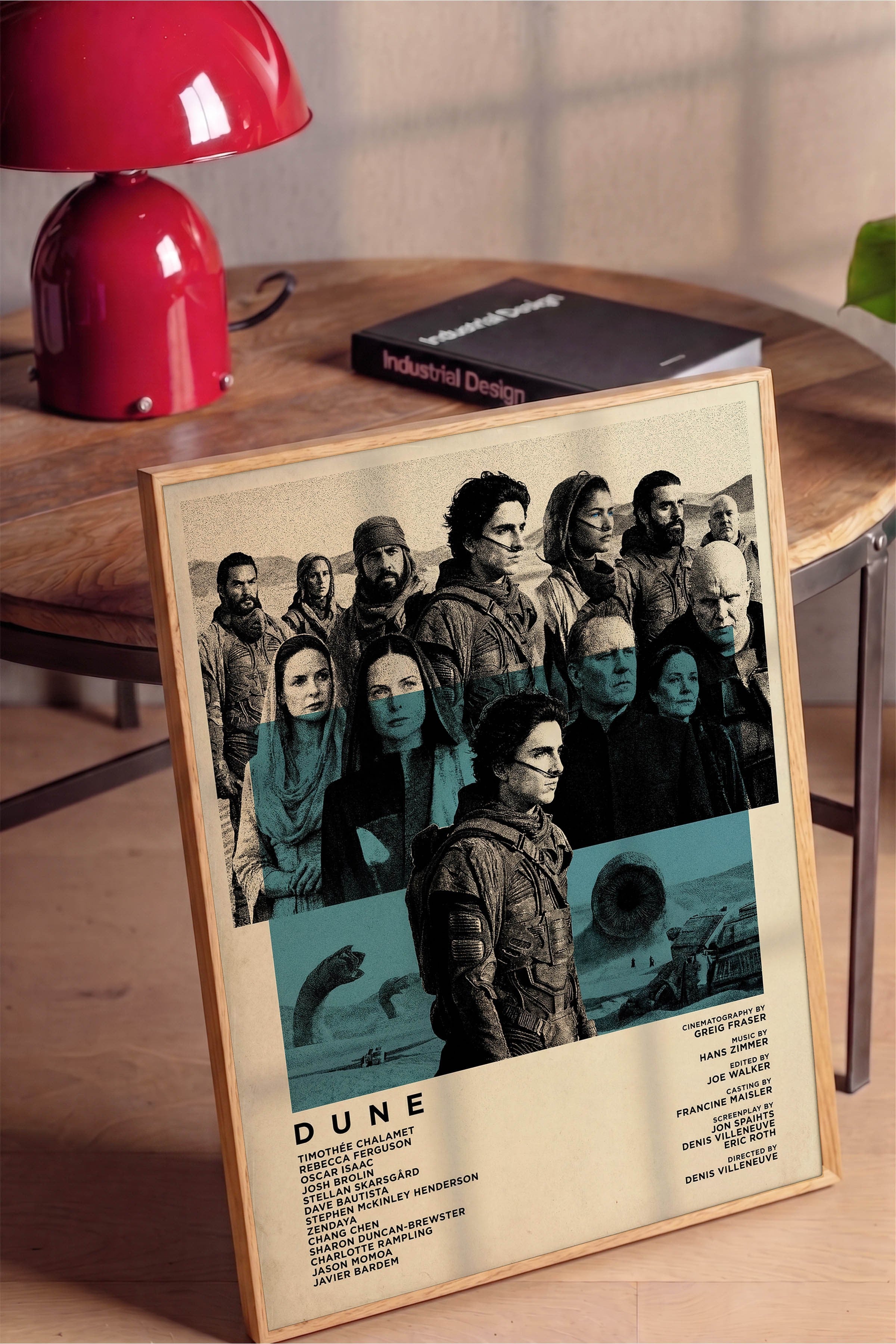 Dune Ahşap Çerçeveli Poster, Sinema ve Dizi Tablo, Film Dizi Afişleri NO:112817
