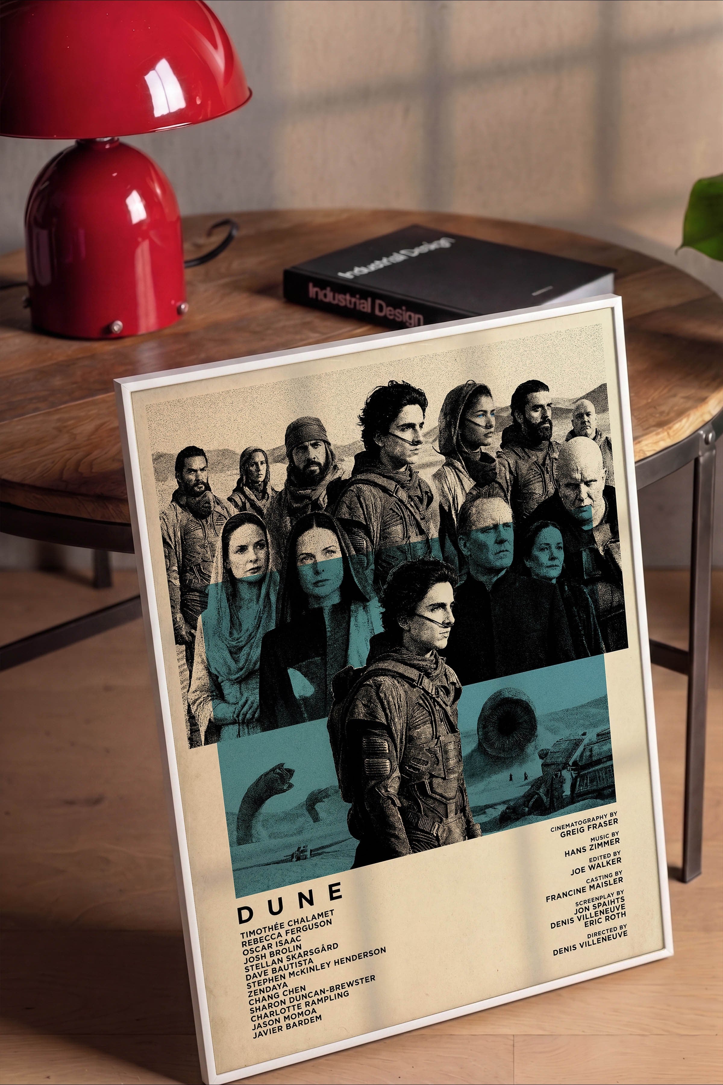 Dune Beyaz Çerçeveli Poster, Sinema ve Dizi Tablo, Film Dizi Afişleri NO:112817