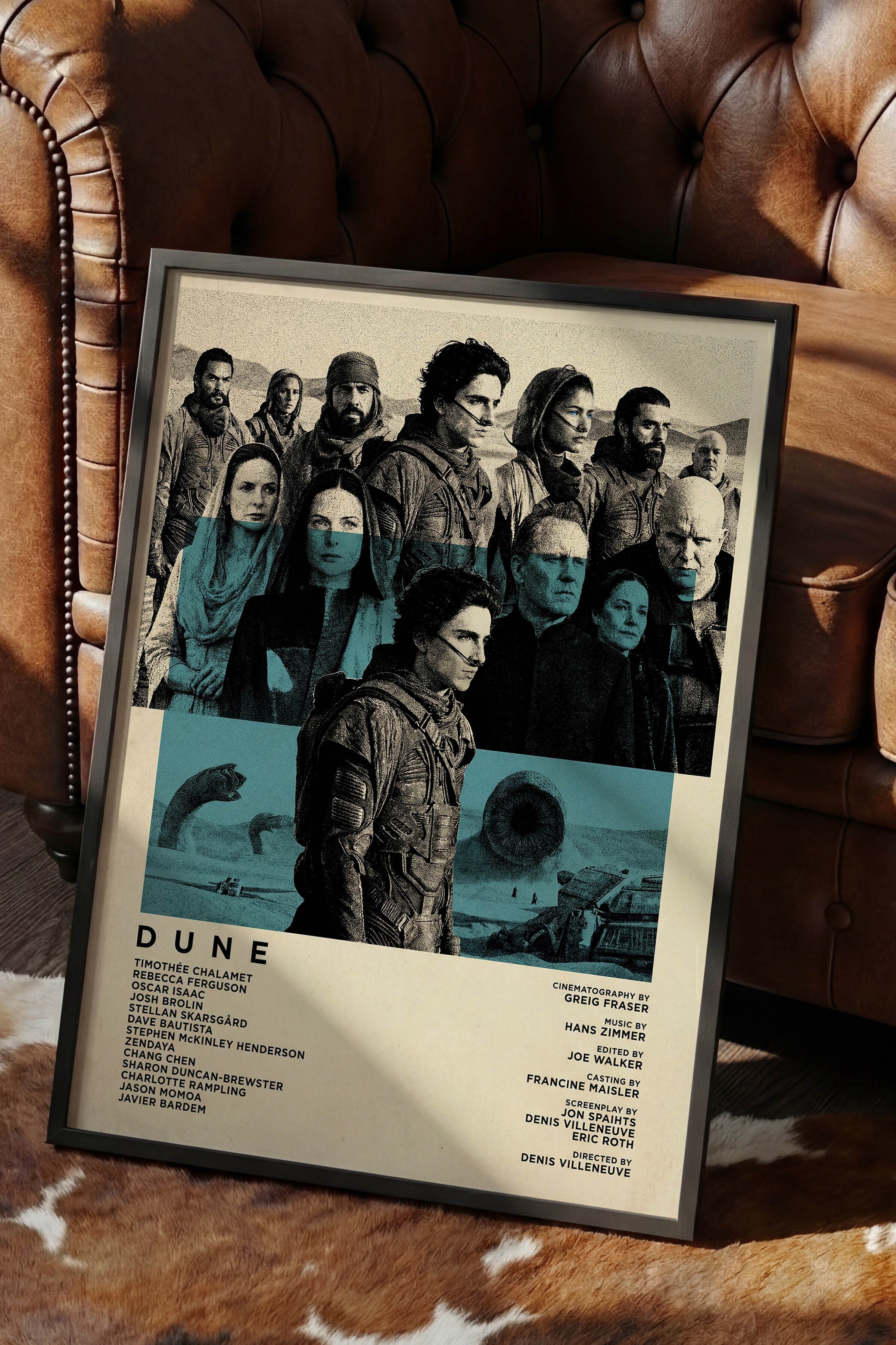 Dune Siyah Çerçeveli Poster, Sinema ve Dizi Tablo, Film Dizi Afişleri NO:112817