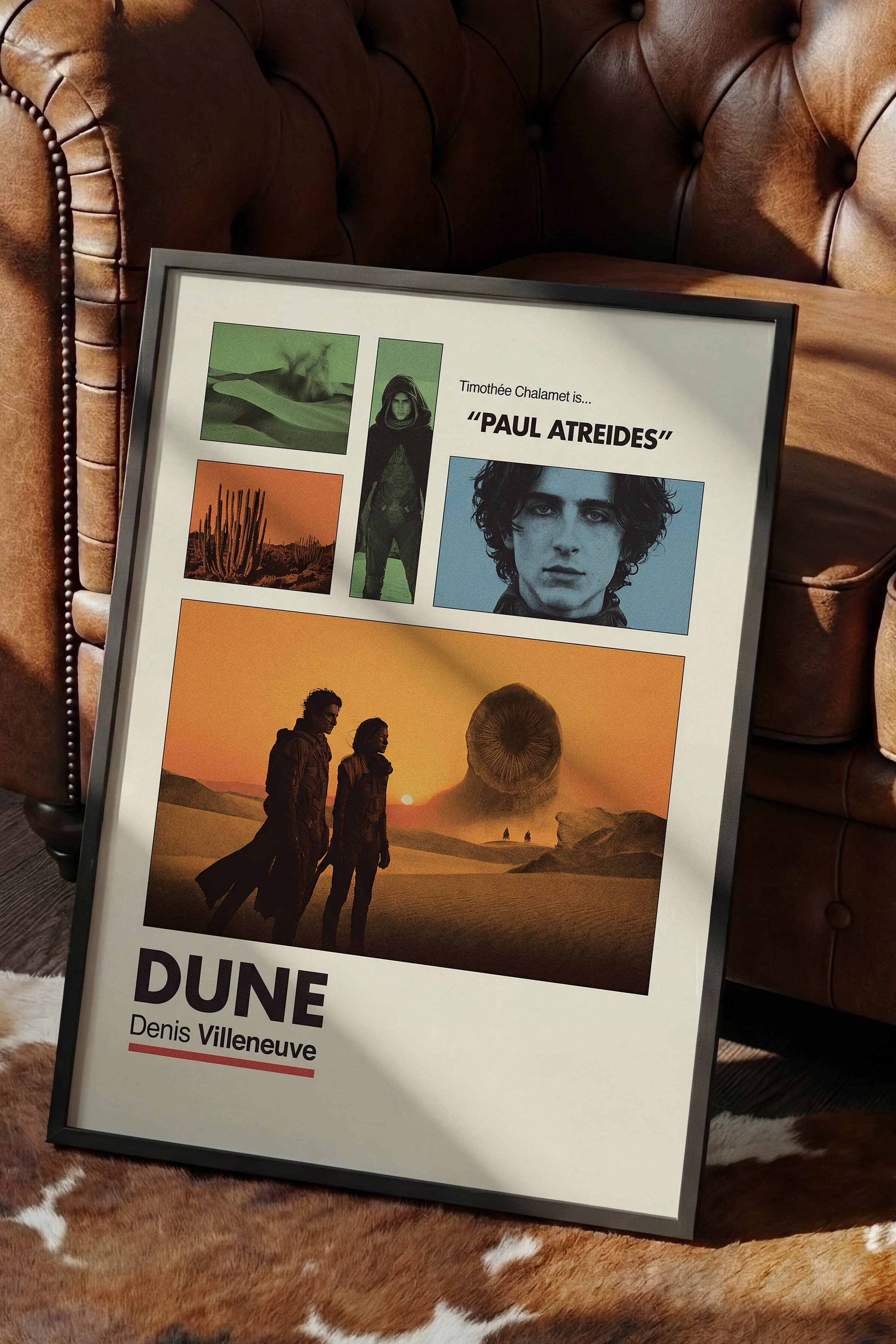 Dune Siyah Çerçeveli Poster, Sinema ve Dizi Tablo, Film Dizi Afişleri NO:112945