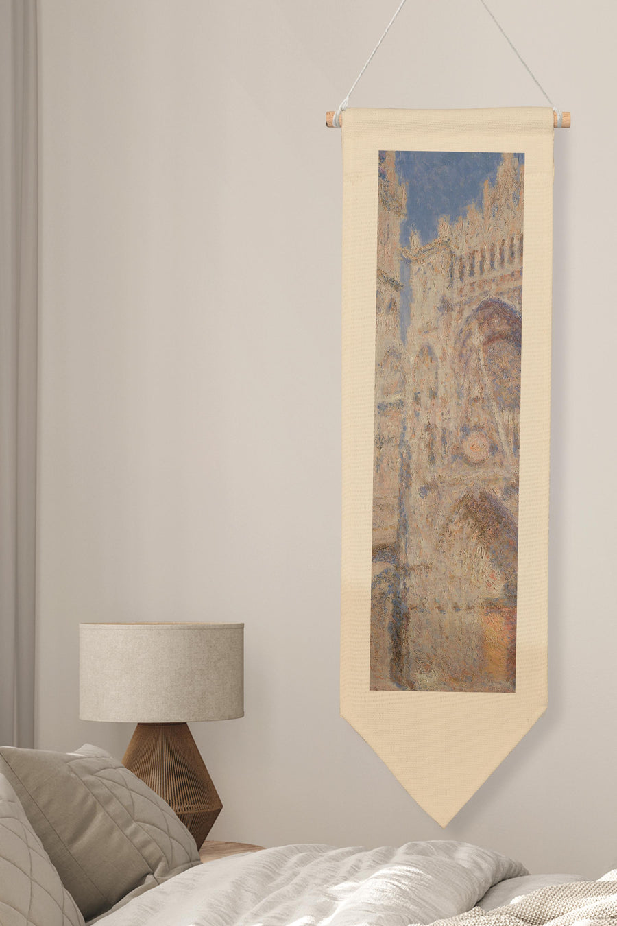 Duvar Halısı Pinterest Oda Dekoru, Monet Sanat Serisi, 100cm Kanvas Flama Askılı Duvar Örtüsü NO:600