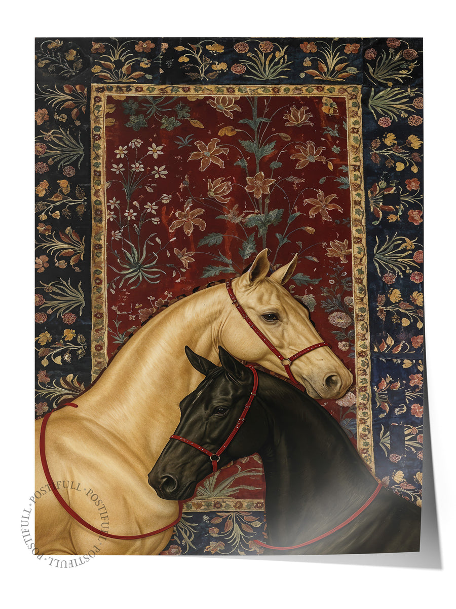 Duvar Posteri, Çerçevesiz Poster, Sanatsal Baskı, Ritüel Serisi, At Tablo, NO:115197