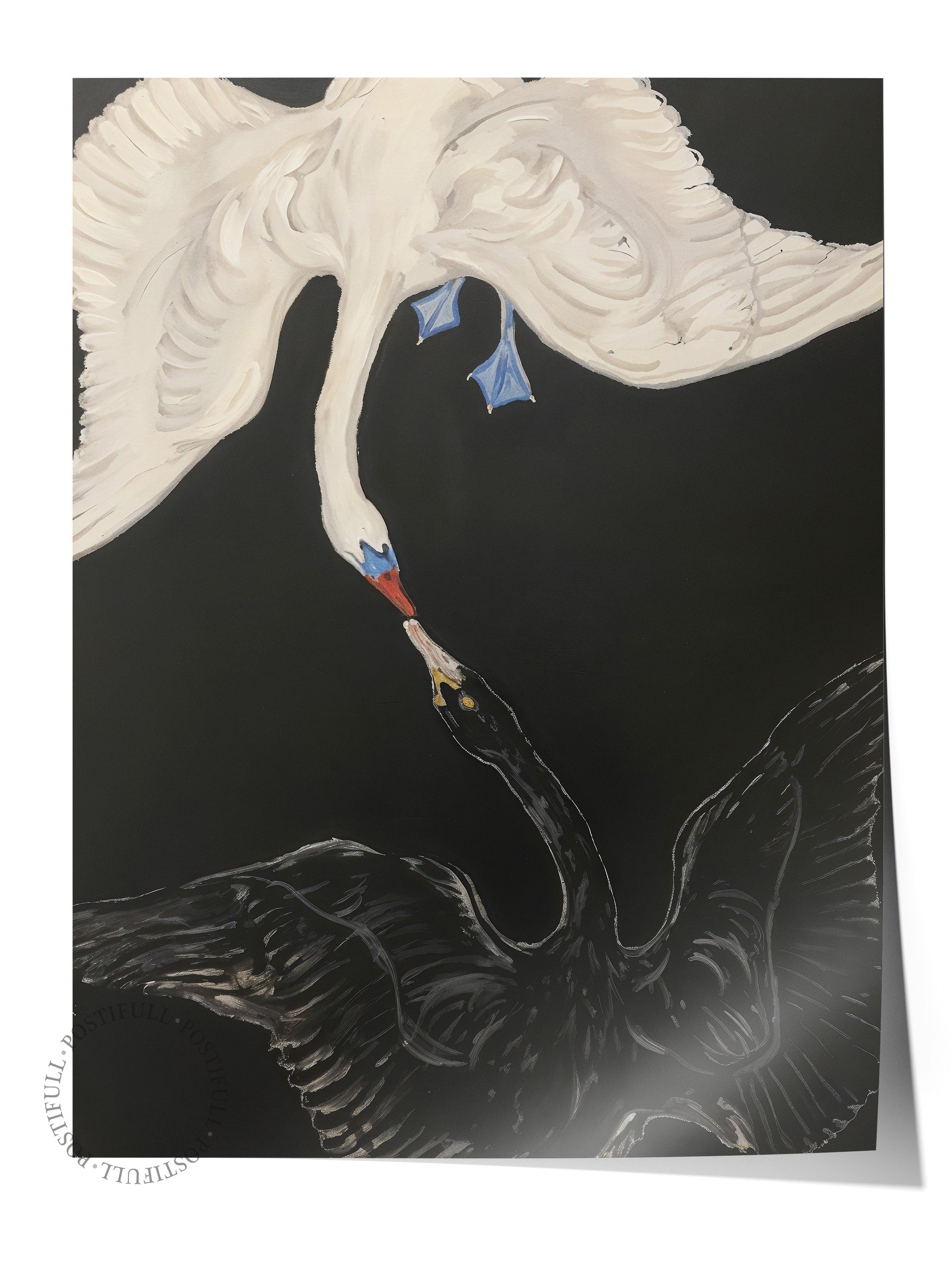 Duvar Posteri, Çerçevesiz Poster, Sanatsal Baskı, Ritüel Serisi, Kuş Tablo, NO:115199