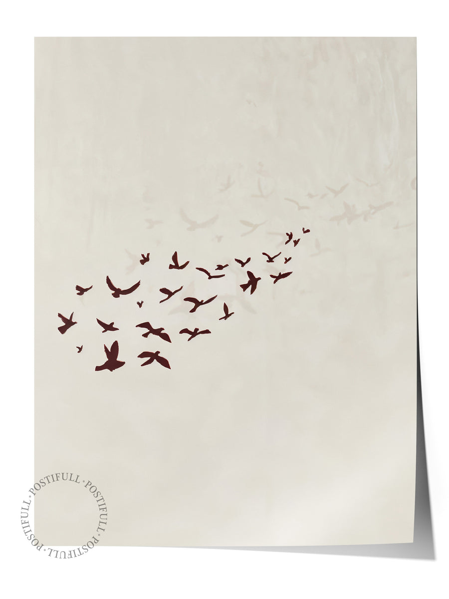 Duvar Posteri, Çerçevesiz Poster, Sanatsal Baskı, Ritüel Serisi, Kuş Tablo, NO:115204