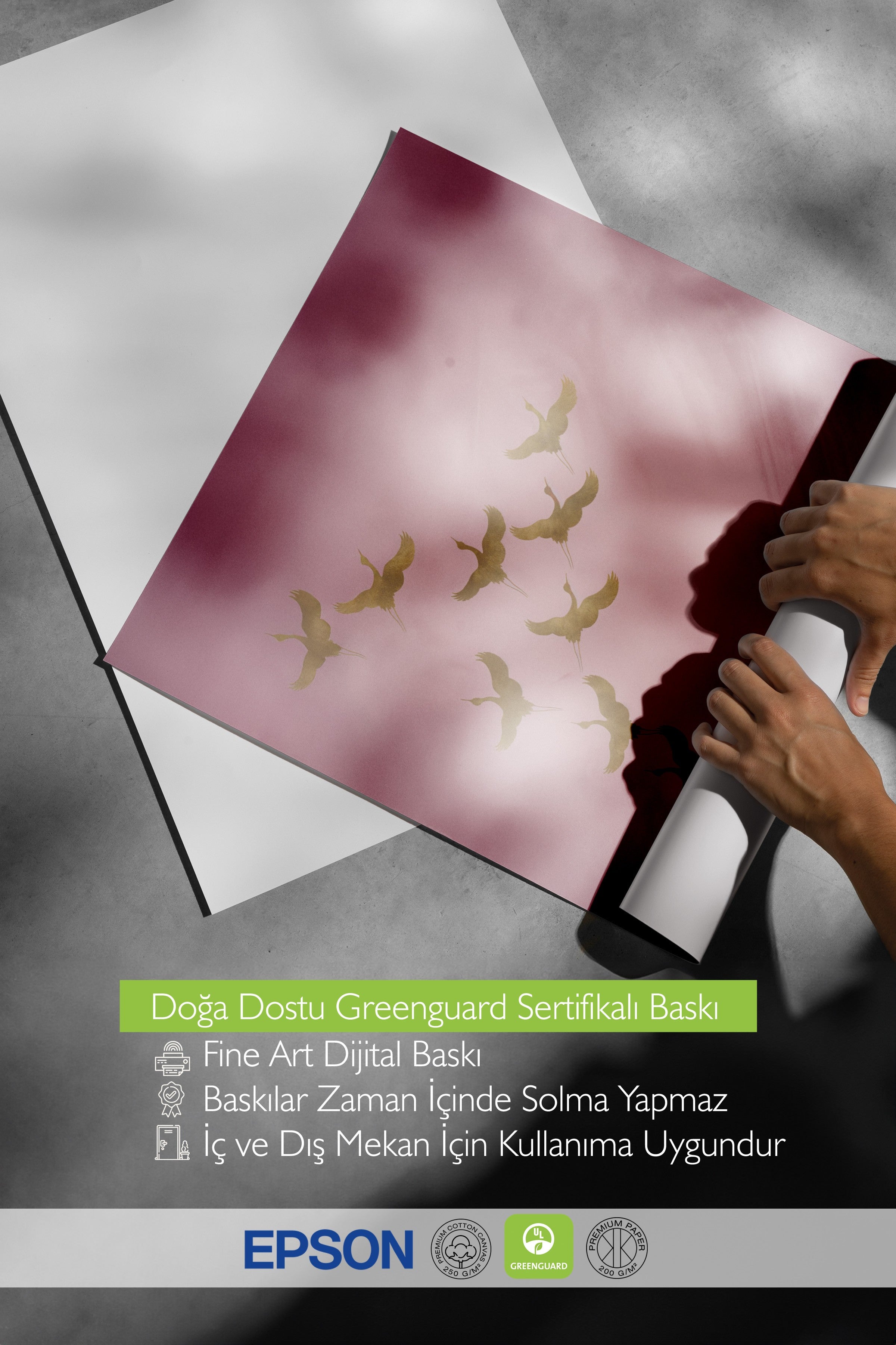 Duvar Posteri, Çerçevesiz Poster, Sanatsal Baskı, Ritüel Serisi, Kuş Tablo, NO:115206