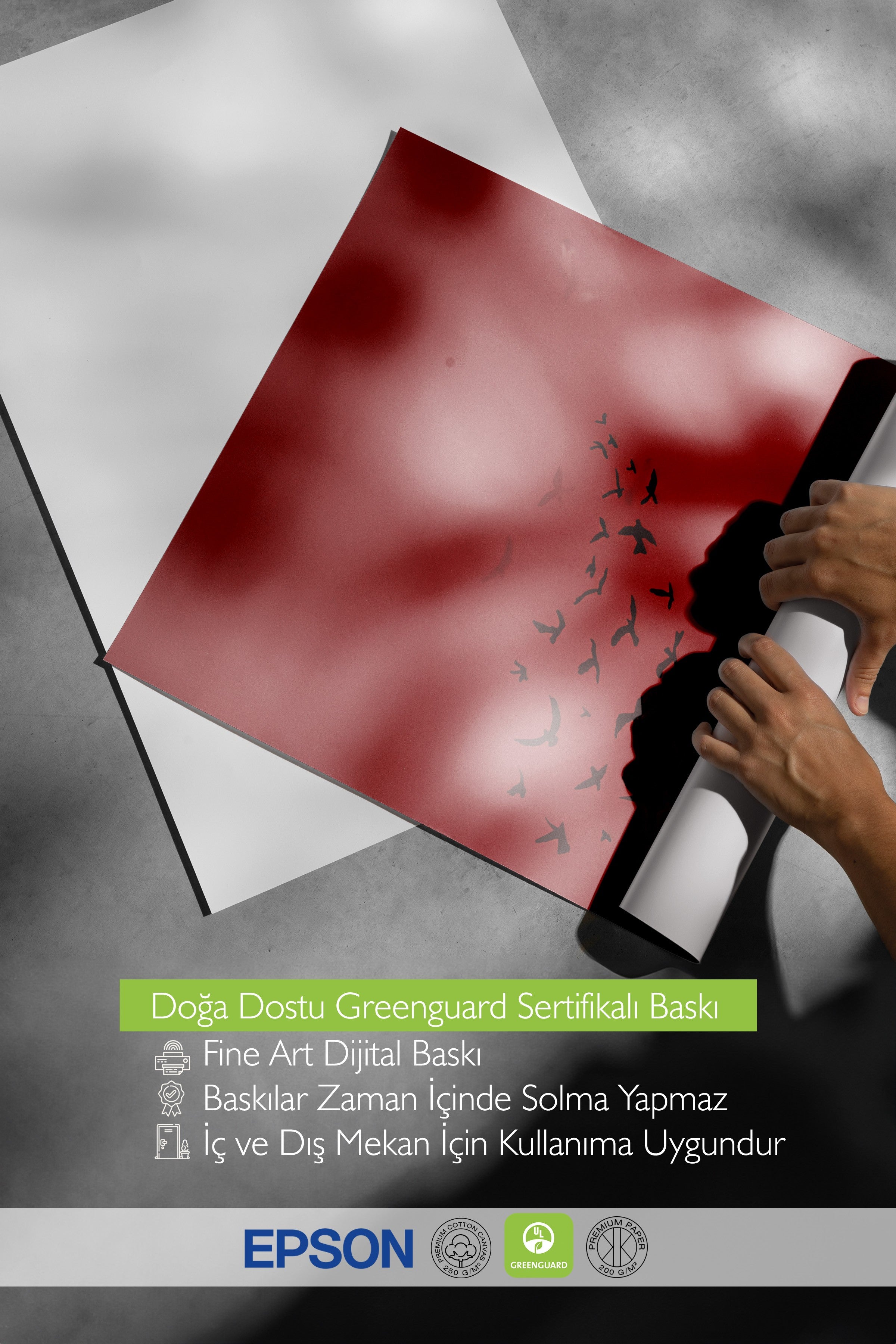 Duvar Posteri, Çerçevesiz Poster, Sanatsal Baskı, Ritüel Serisi, Kuş Tablo, NO:115209