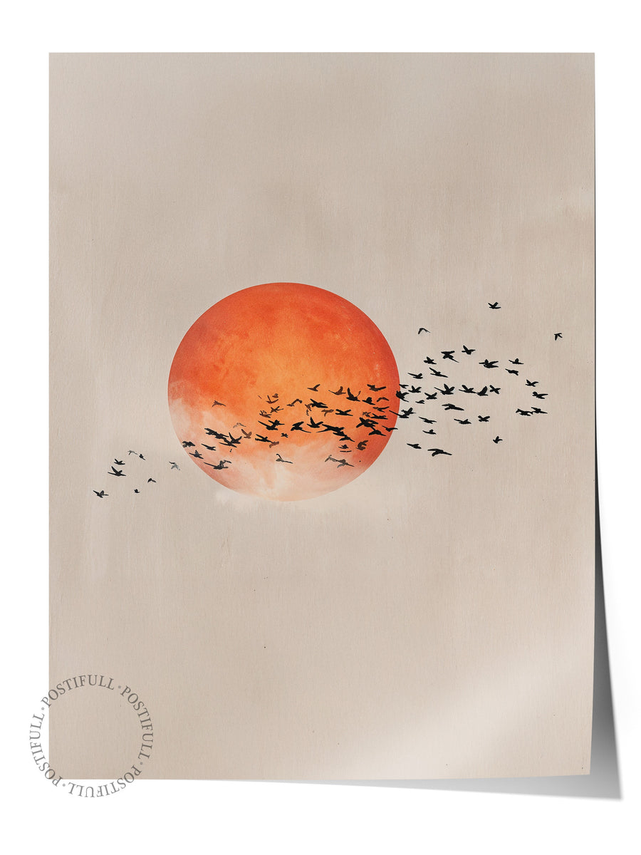 Duvar Posteri, Çerçevesiz Poster, Sanatsal Baskı, Ritüel Serisi, Kuş Tablo, NO:115231