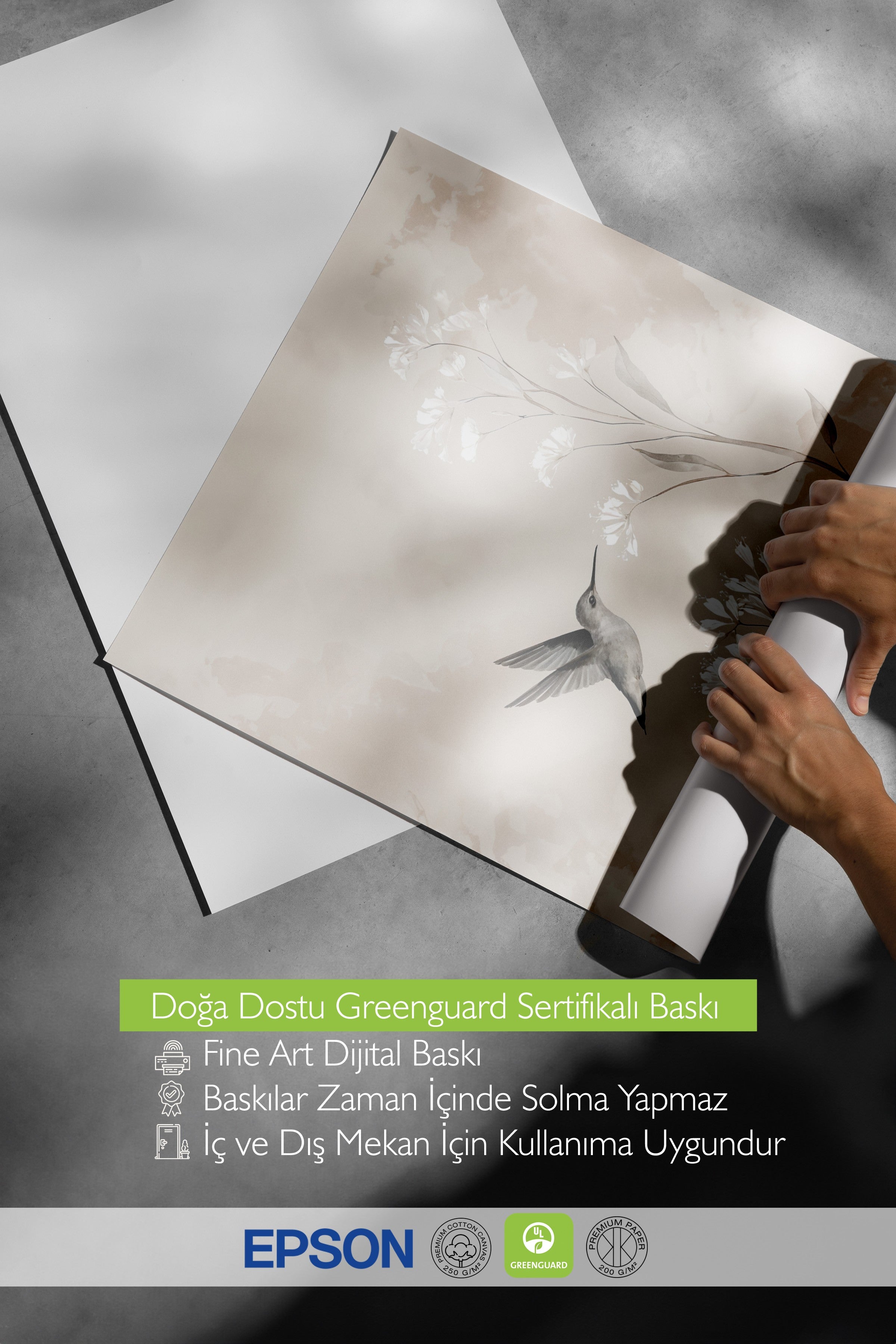 Duvar Posteri, Çerçevesiz Poster, Sanatsal Baskı, Ritüel Serisi, Kuş Tablo, NO:115239