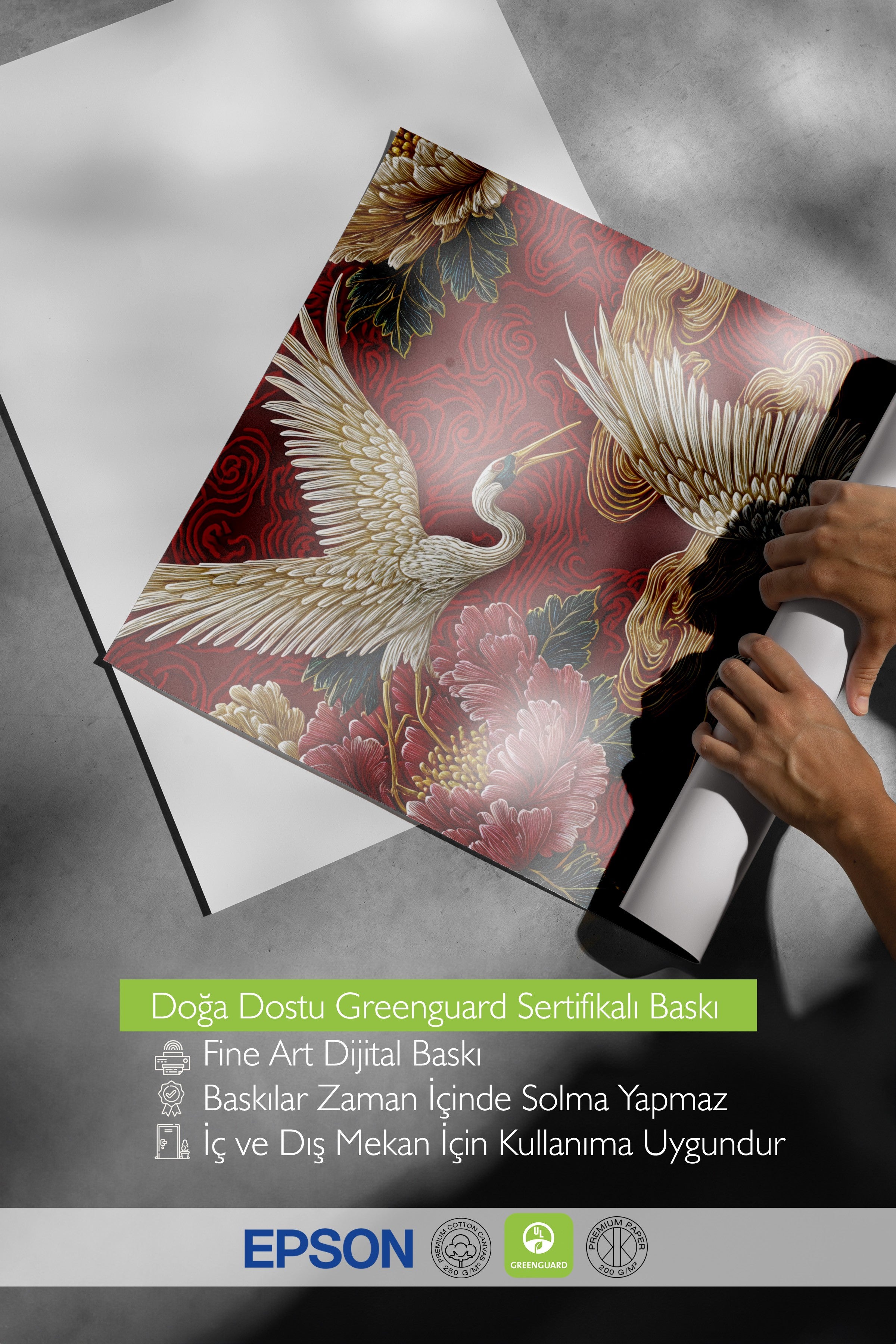 Duvar Posteri, Çerçevesiz Poster, Sanatsal Baskı, Ritüel Serisi, Kuş Tablo, NO:115248