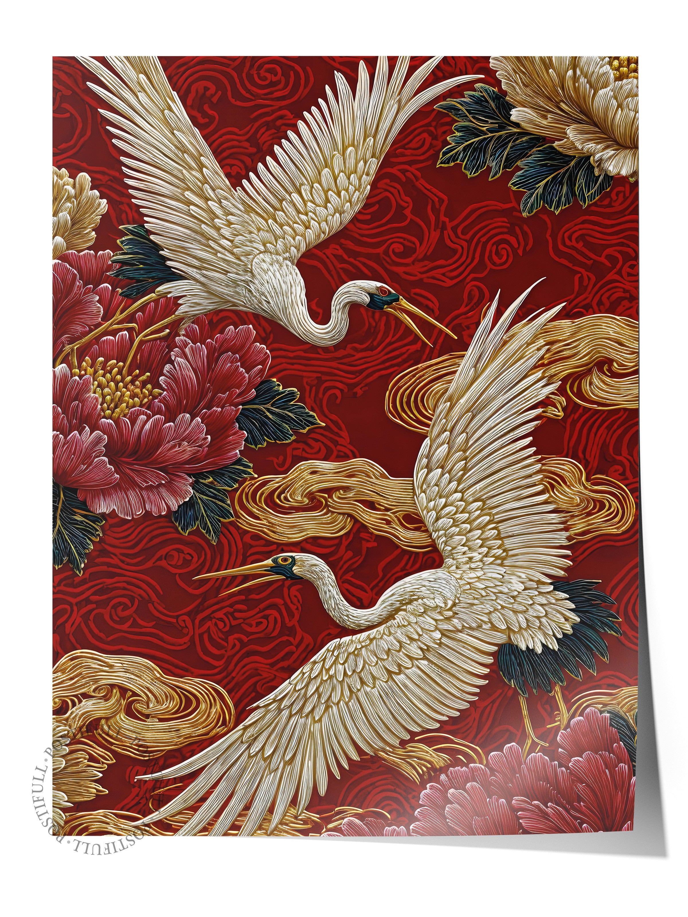 Duvar Posteri, Çerçevesiz Poster, Sanatsal Baskı, Ritüel Serisi, Kuş Tablo, NO:115248