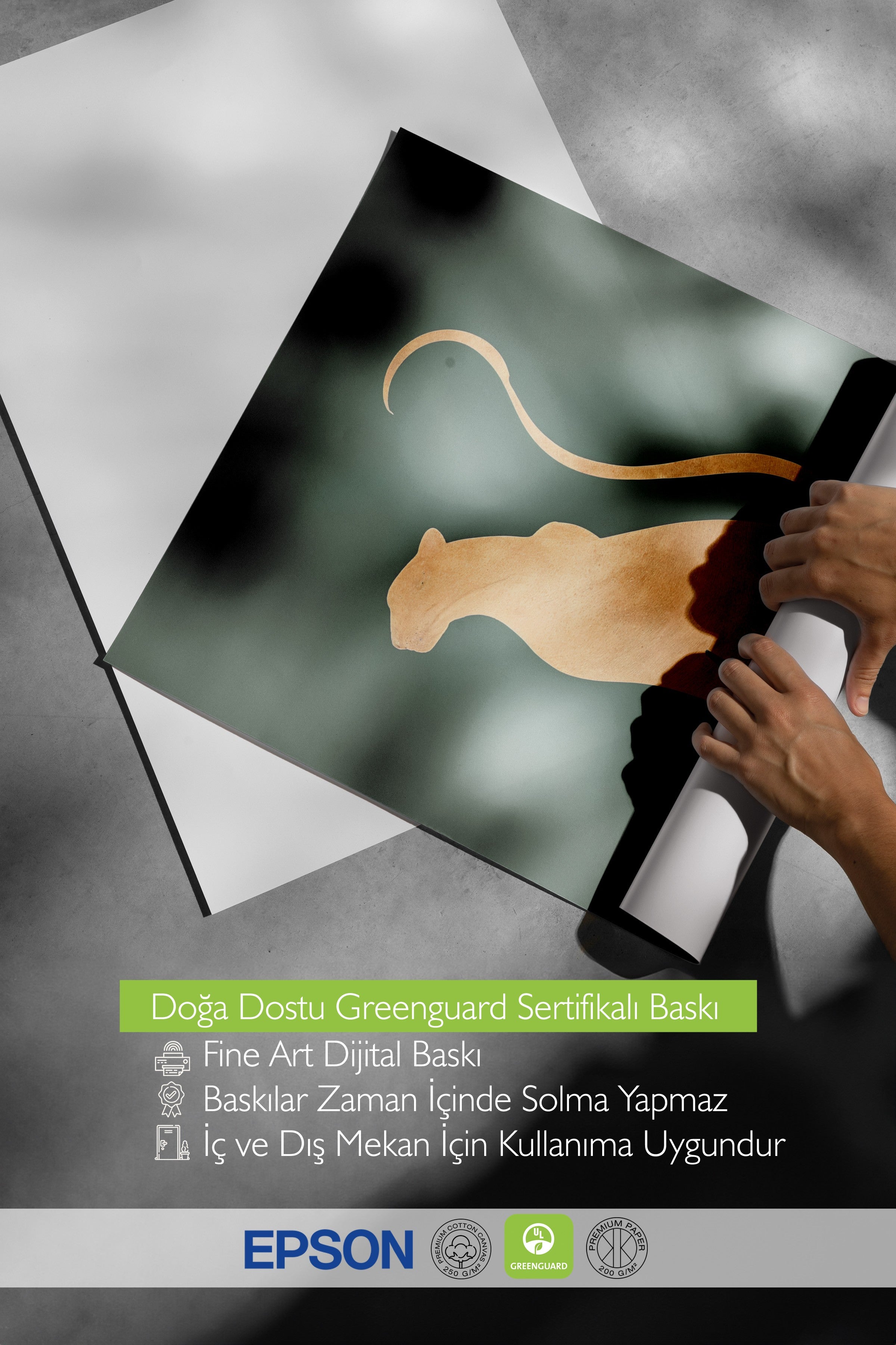 Duvar Posteri, Çerçevesiz Poster, Sanatsal Baskı, Ritüel Serisi, Leopar Tablo, NO:115222