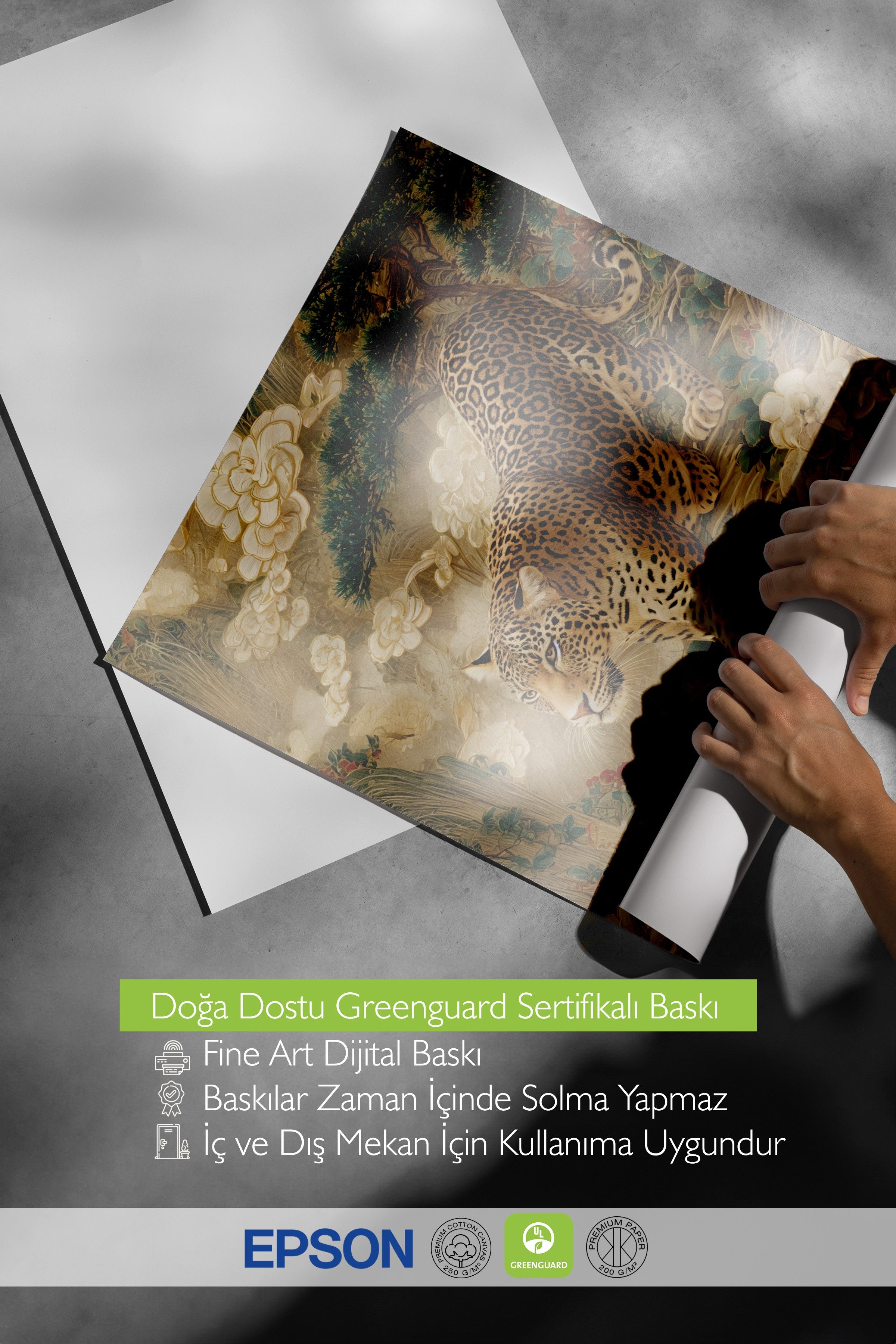Duvar Posteri, Çerçevesiz Poster, Sanatsal Baskı, Ritüel Serisi, Leopar Tablo, NO:115251