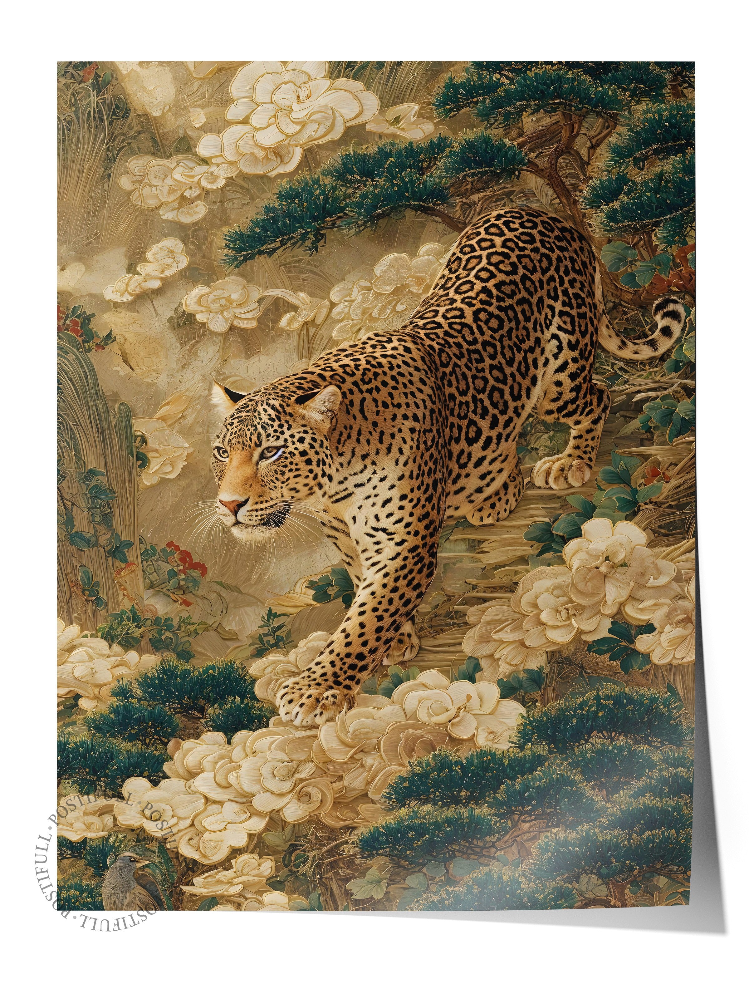 Duvar Posteri, Çerçevesiz Poster, Sanatsal Baskı, Ritüel Serisi, Leopar Tablo, NO:115251