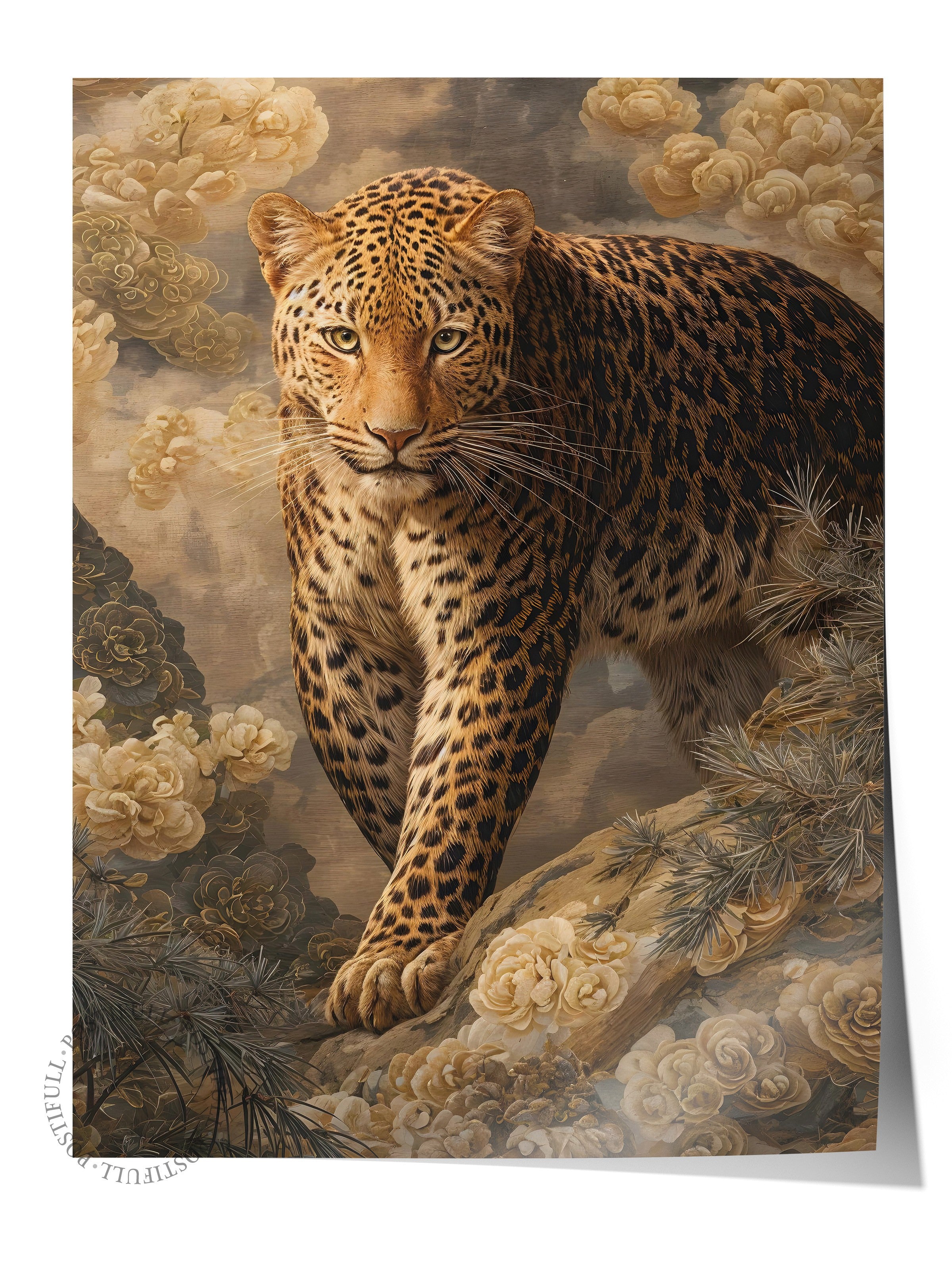 Duvar Posteri, Çerçevesiz Poster, Sanatsal Baskı, Ritüel Serisi, Leopar Tablo, NO:115254