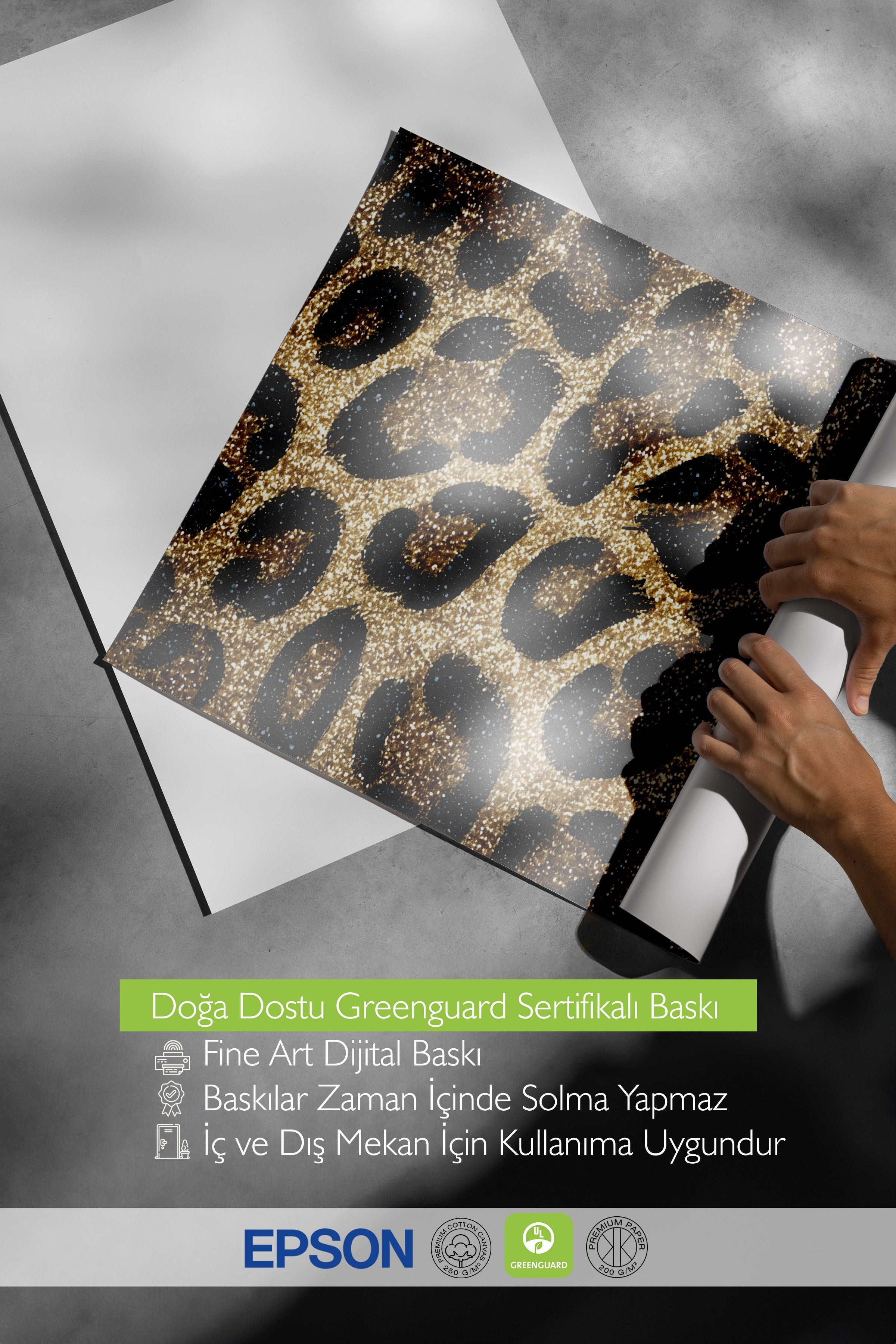 Duvar Posteri, Çerçevesiz Poster, Sanatsal Baskı, Ritüel Serisi, Leopar Tablo, NO:115264