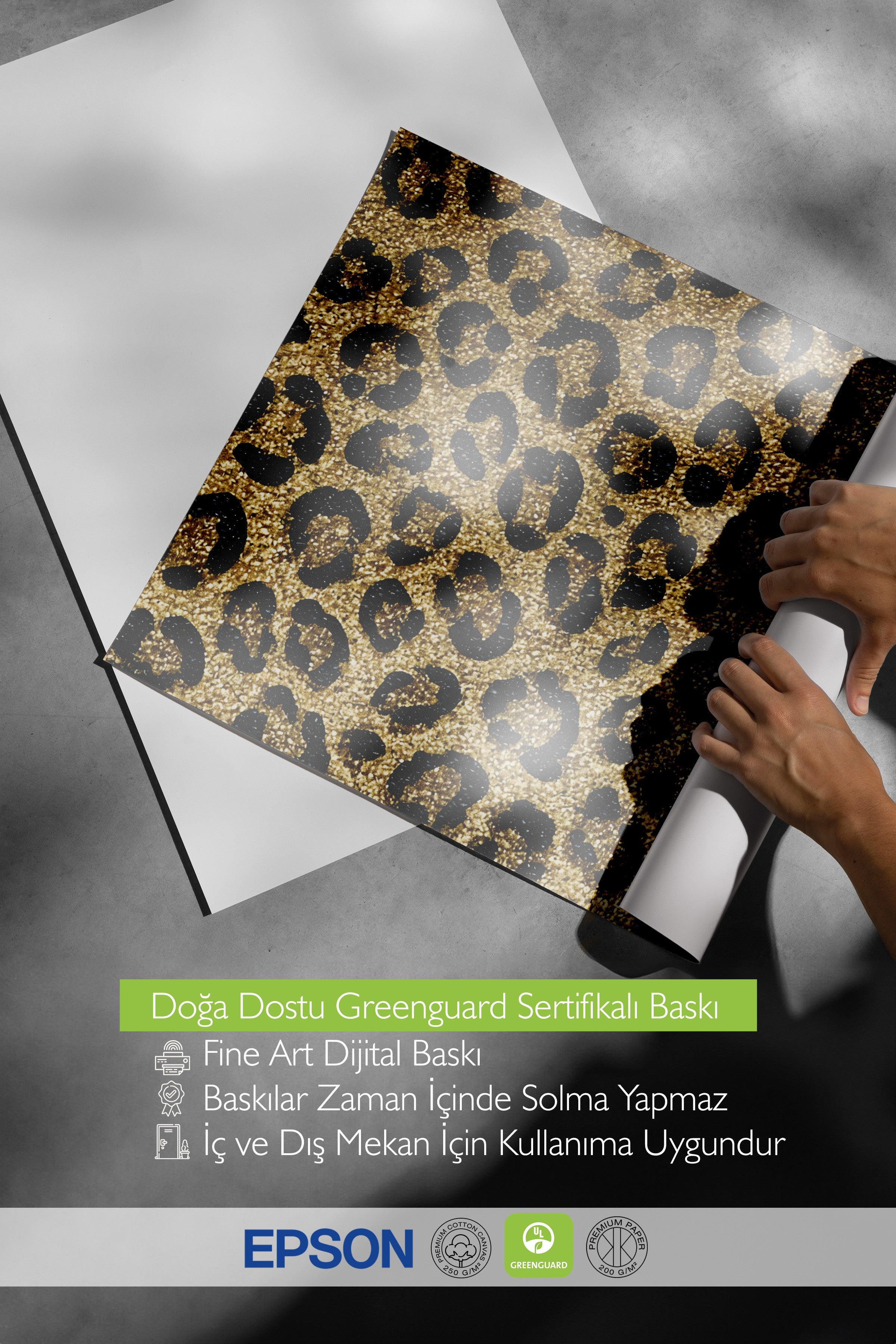 Duvar Posteri, Çerçevesiz Poster, Sanatsal Baskı, Ritüel Serisi, Leopar Tablo, NO:115266