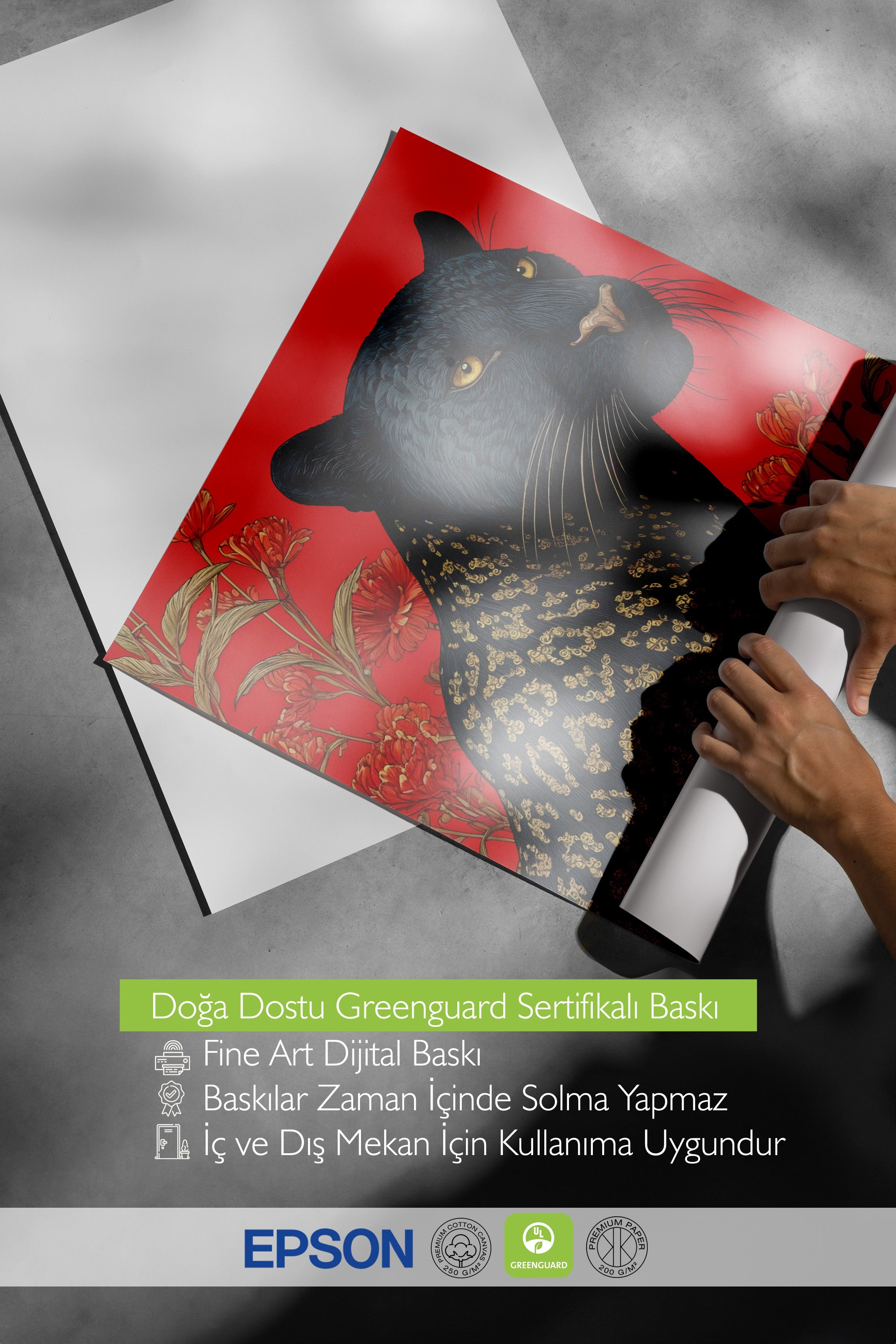 Duvar Posteri, Çerçevesiz Poster, Sanatsal Baskı, Ritüel Serisi, Leopar Tablo, NO:115269