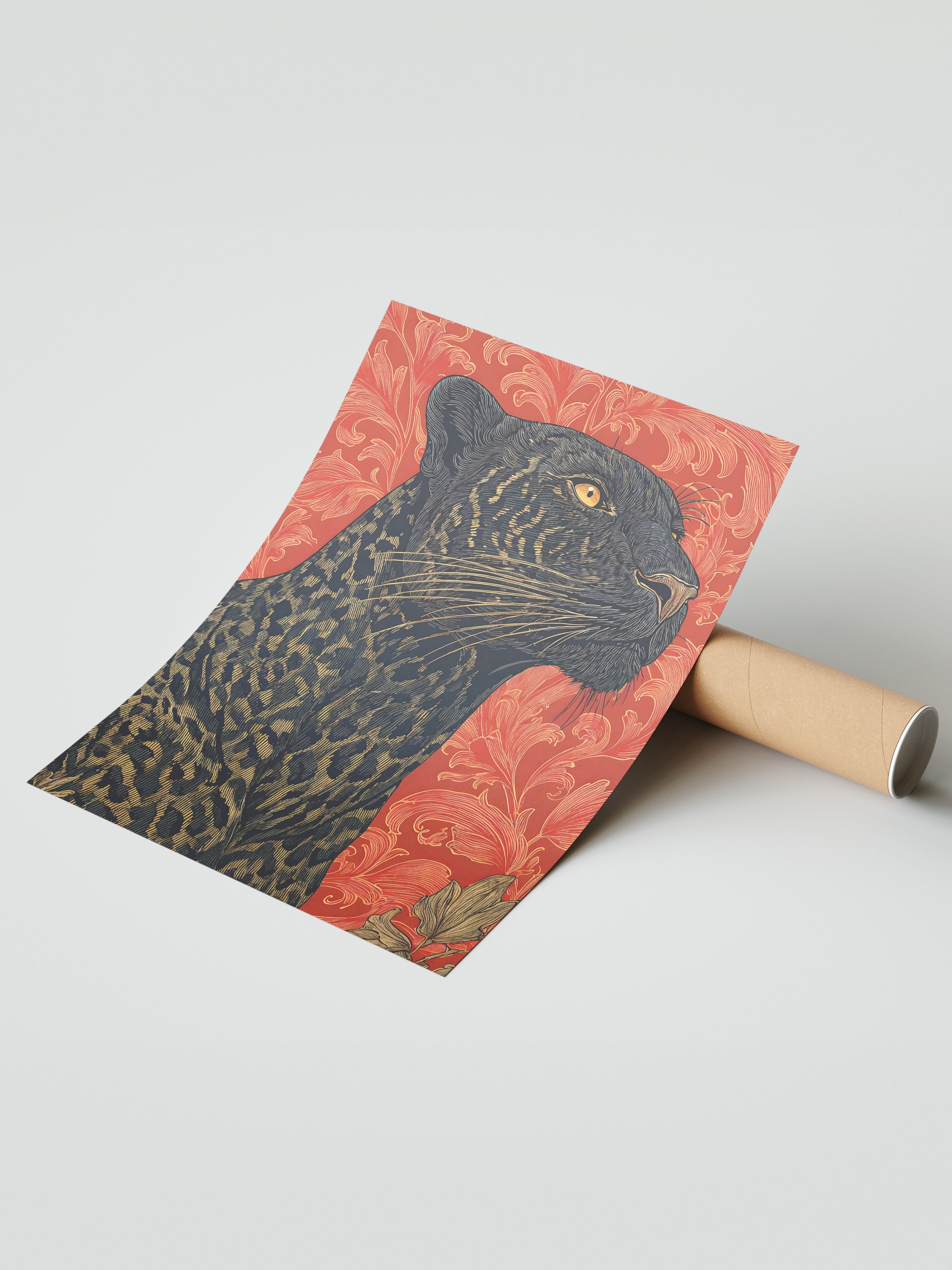 Duvar Posteri, Çerçevesiz Poster, Sanatsal Baskı, Ritüel Serisi, Leopar Tablo, NO:115274