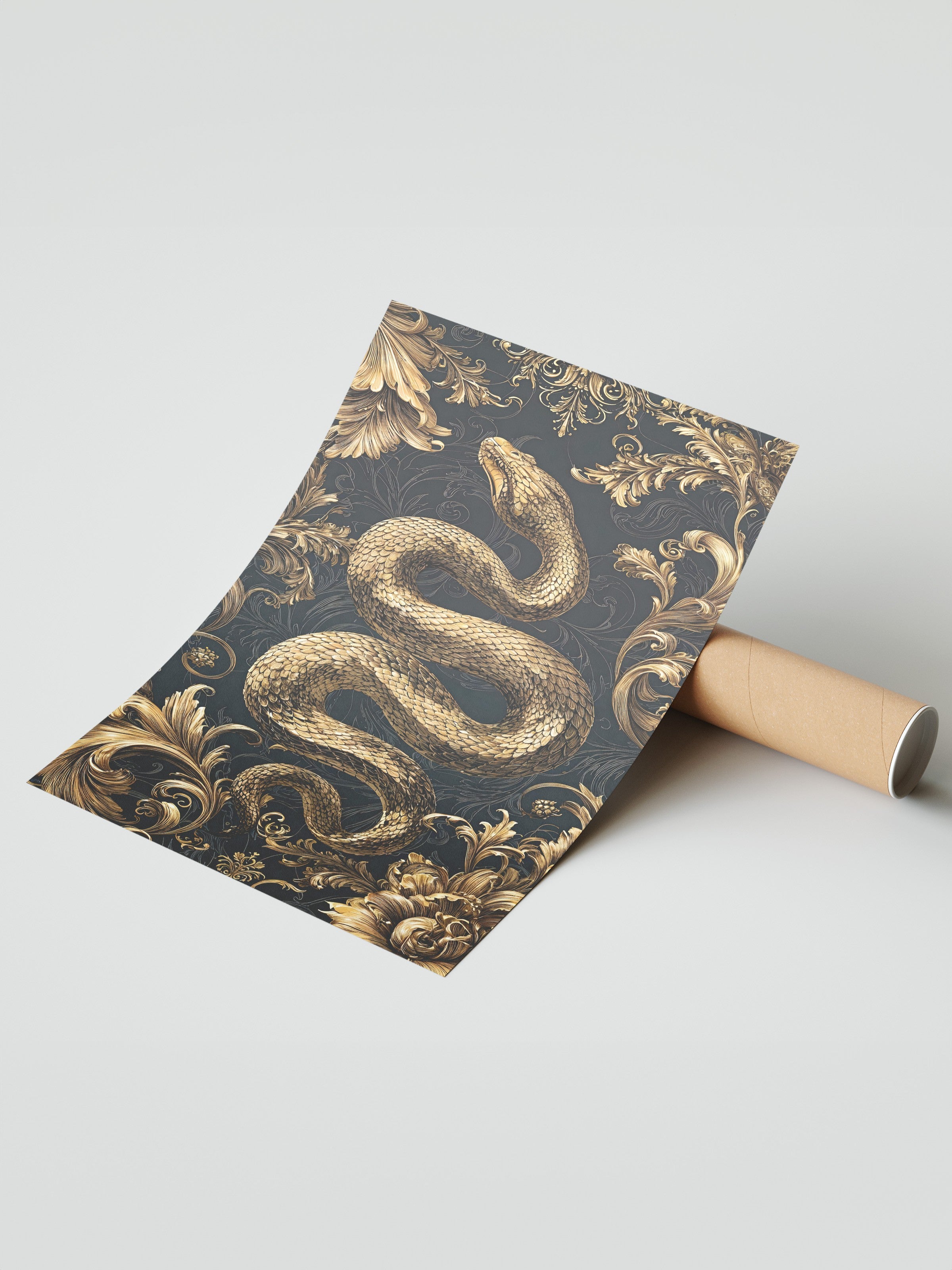 Duvar Posteri, Çerçevesiz Poster, Sanatsal Baskı, Ritüel Serisi, Yılan Tablo, NO:115249