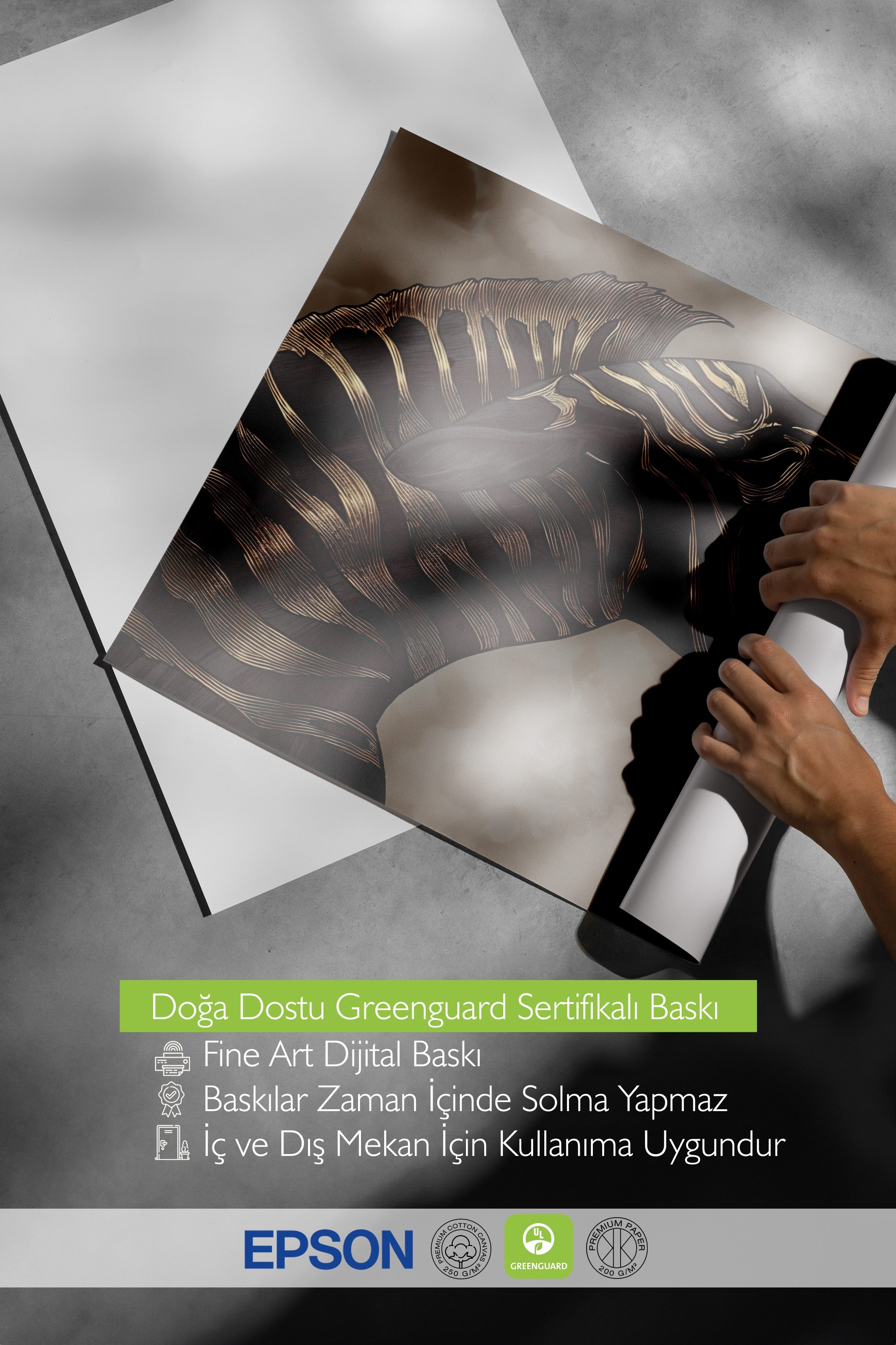 Duvar Posteri, Çerçevesiz Poster, Sanatsal Baskı, Ritüel Serisi, Zürafa Tablo, NO:115257