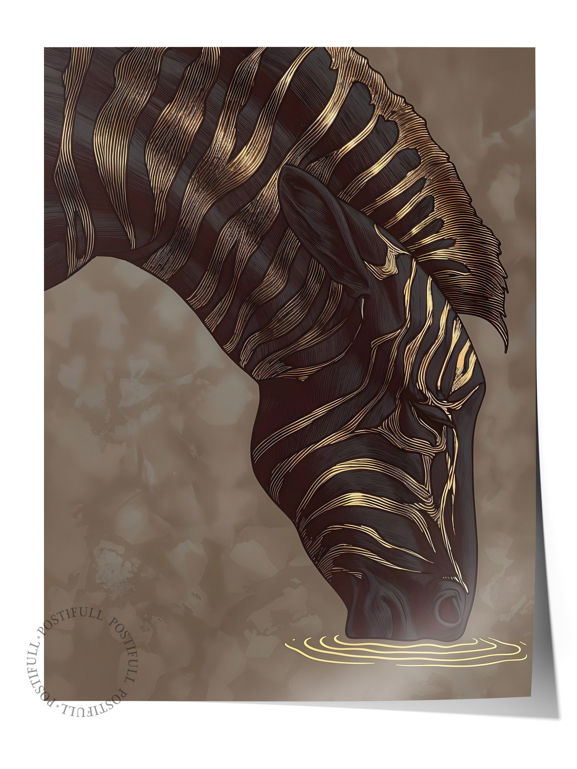 Duvar Posteri, Çerçevesiz Poster, Sanatsal Baskı, Ritüel Serisi, Zürafa Tablo, NO:115257