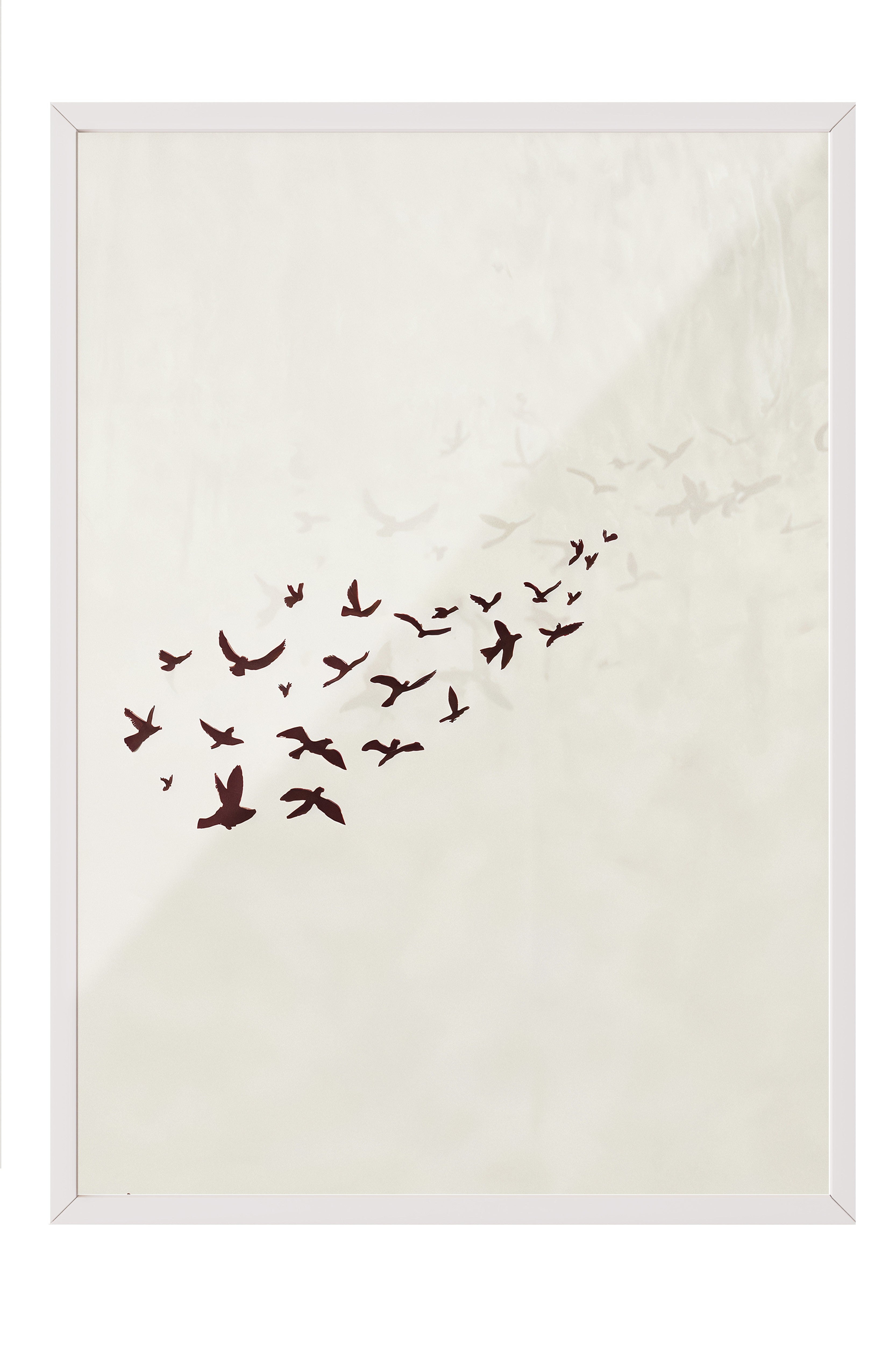Duvar Tablosu, Beyaz Çerçeveli Tablo ve Poster, Ritüel Serisi, Kuş Tablo, NO:115204