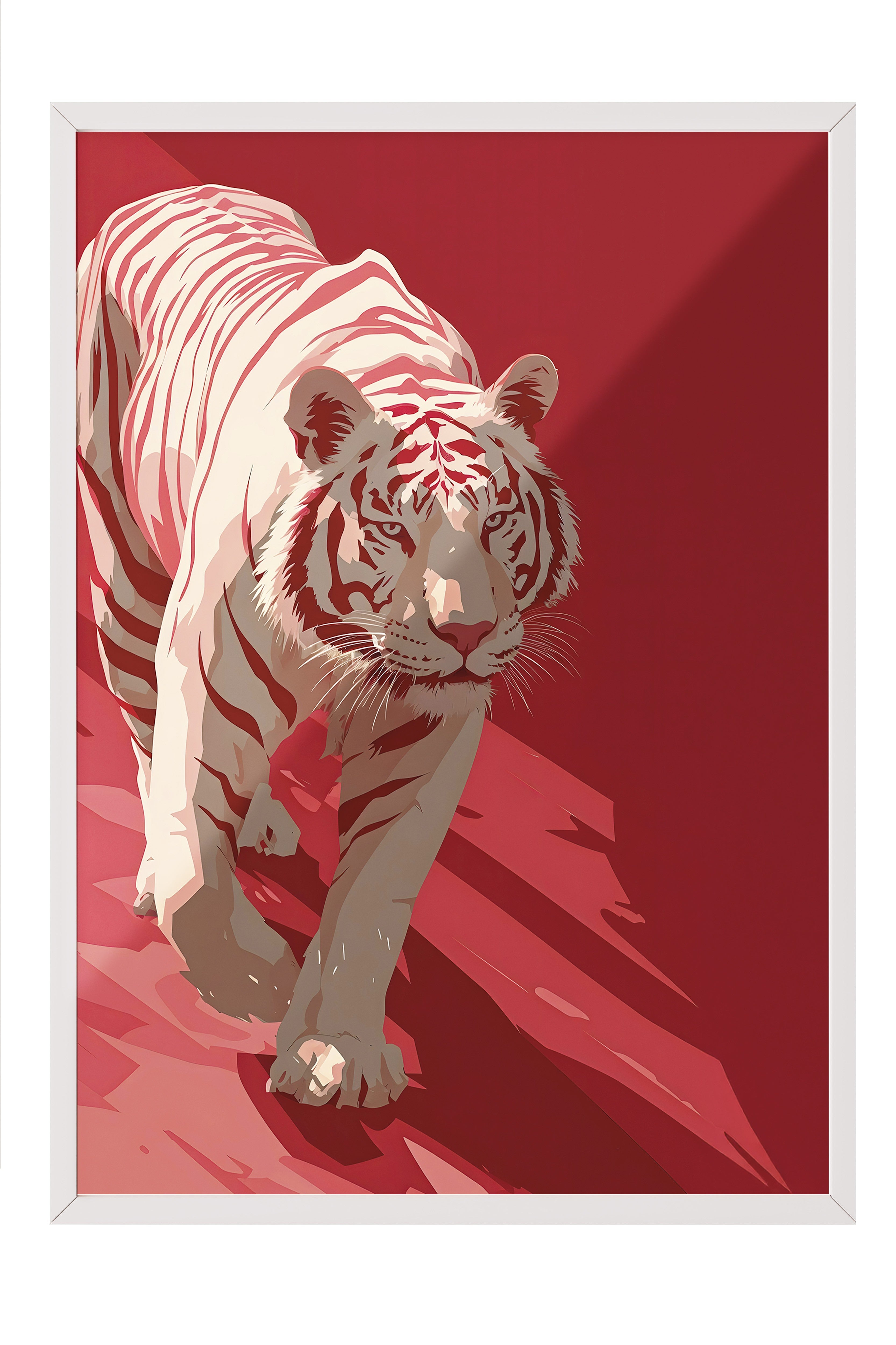 Duvar Tablosu, Beyaz Çerçeveli Tablo ve Poster, Ritüel Serisi, Leopar Tablo, NO:115262