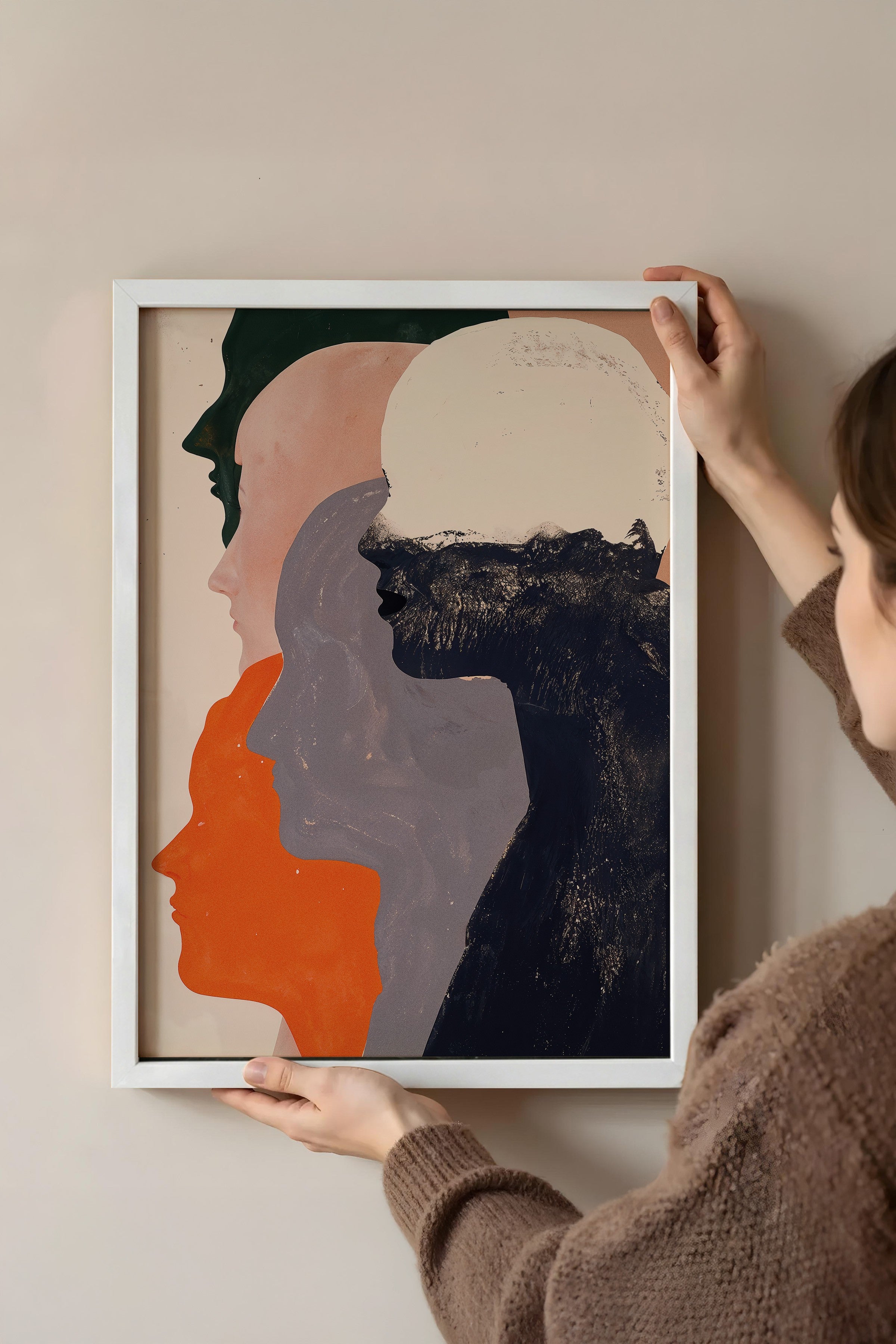 Duvar Tablosu, Beyaz Çerçeveli Tablo ve Poster, Ritüel Serisi, Maximalist Tablo, NO:115192