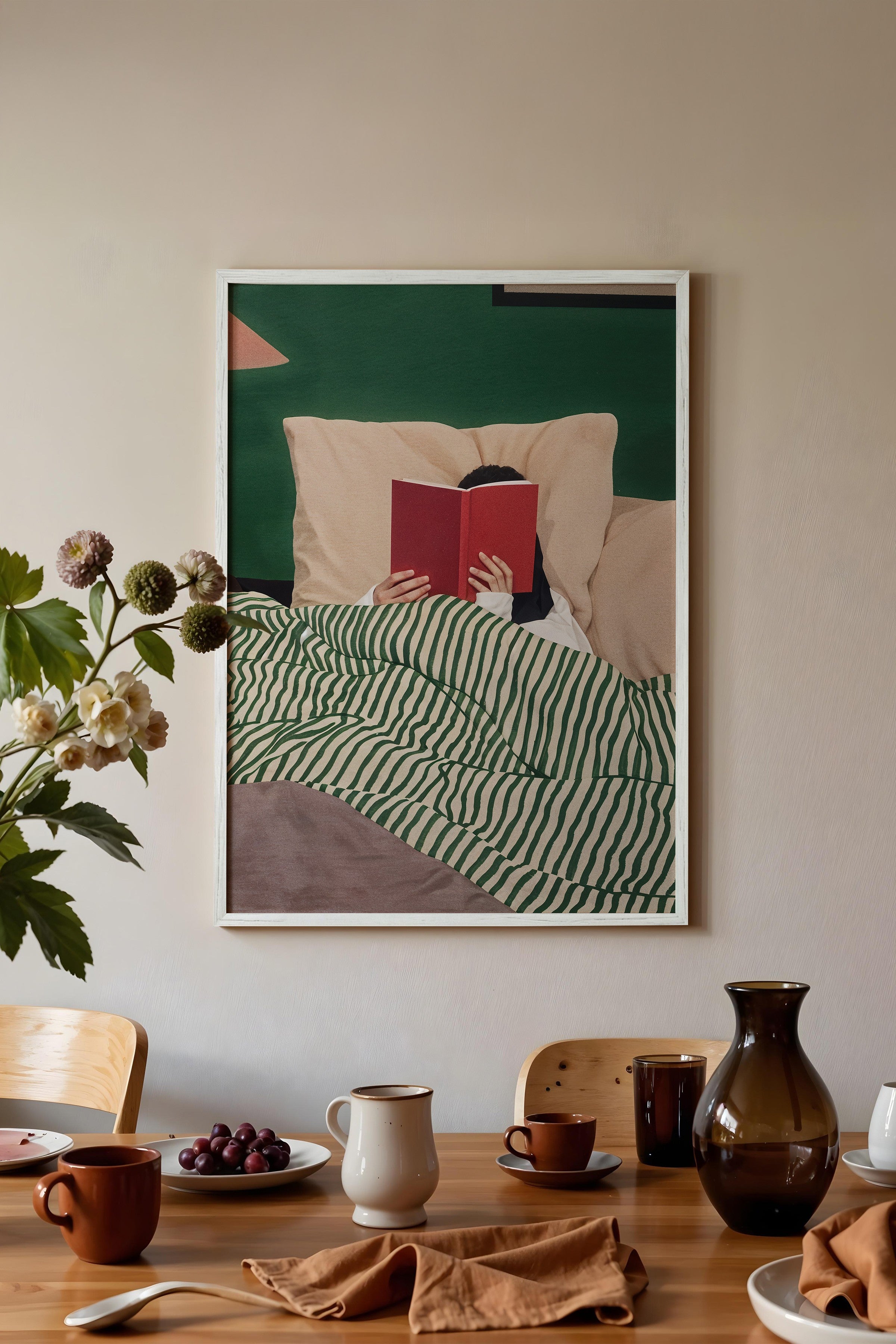 Duvar Tablosu, Beyaz Çerçeveli Tablo ve Poster, Ritüel Serisi, Maximalist Tablo, NO:115195