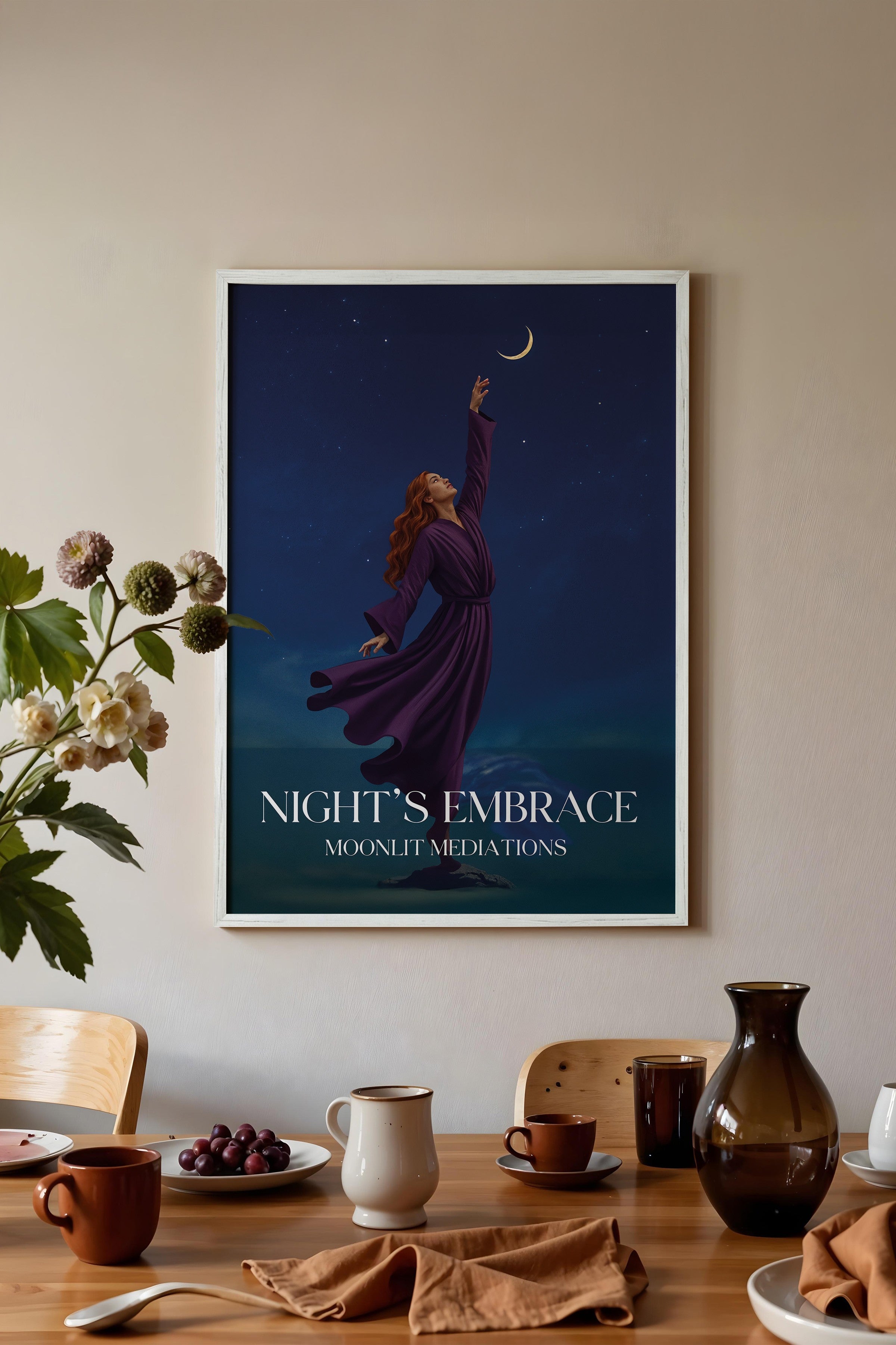 Duvar Tablosu, Beyaz Çerçeveli Tablo ve Poster, Ritüel Serisi, Maximalist Tablo, NO:115201