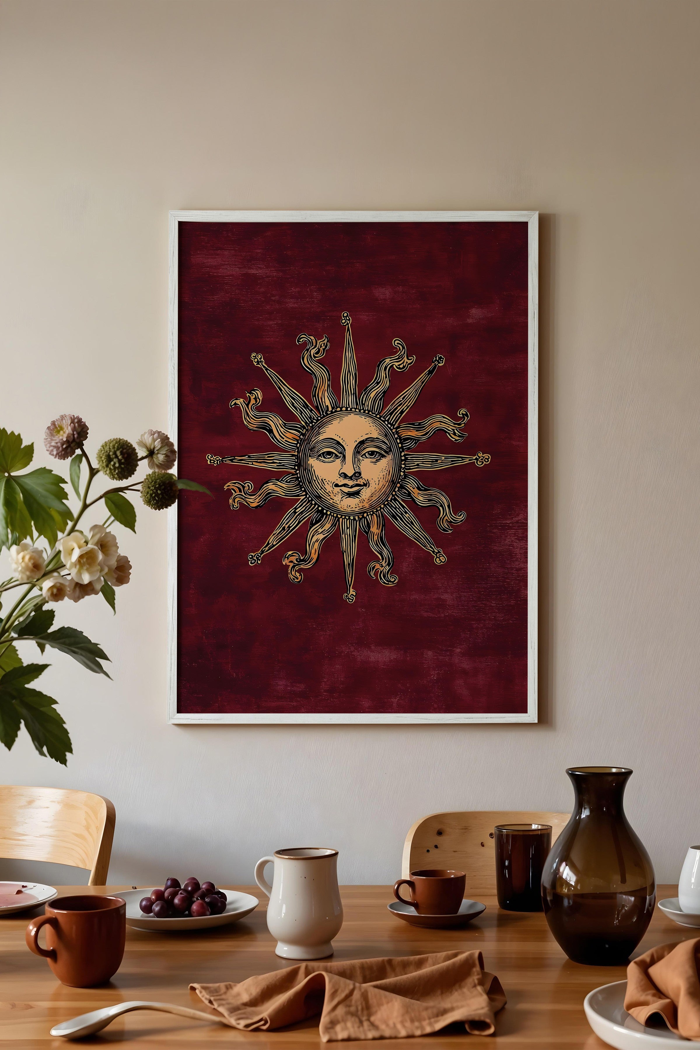 Duvar Tablosu, Beyaz Çerçeveli Tablo ve Poster, Ritüel Serisi, NO:115256